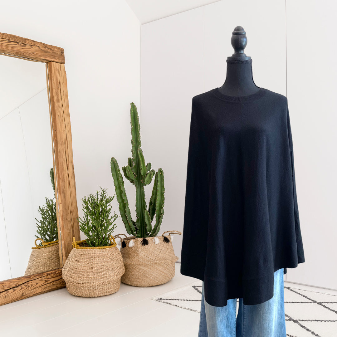 Merino Wool Cape Sweater