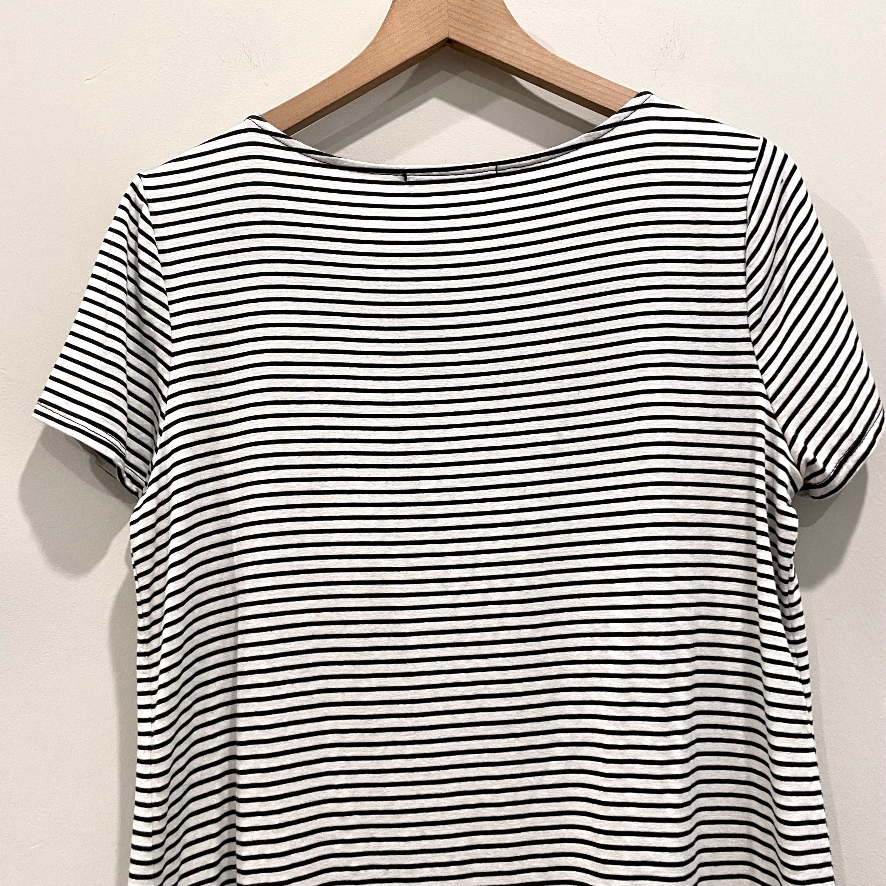 Striped Faux Leather Top