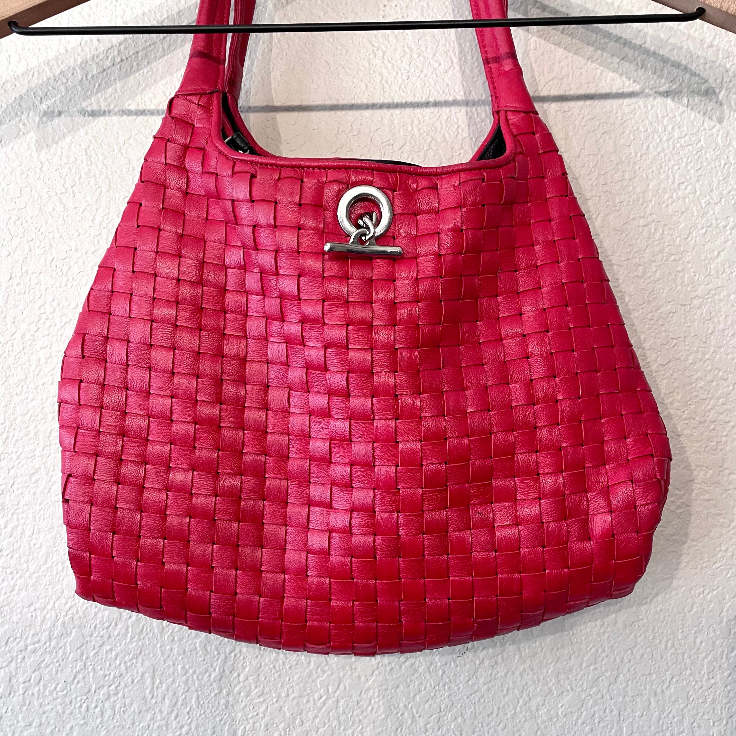 Leather Weave Shoulder Bag