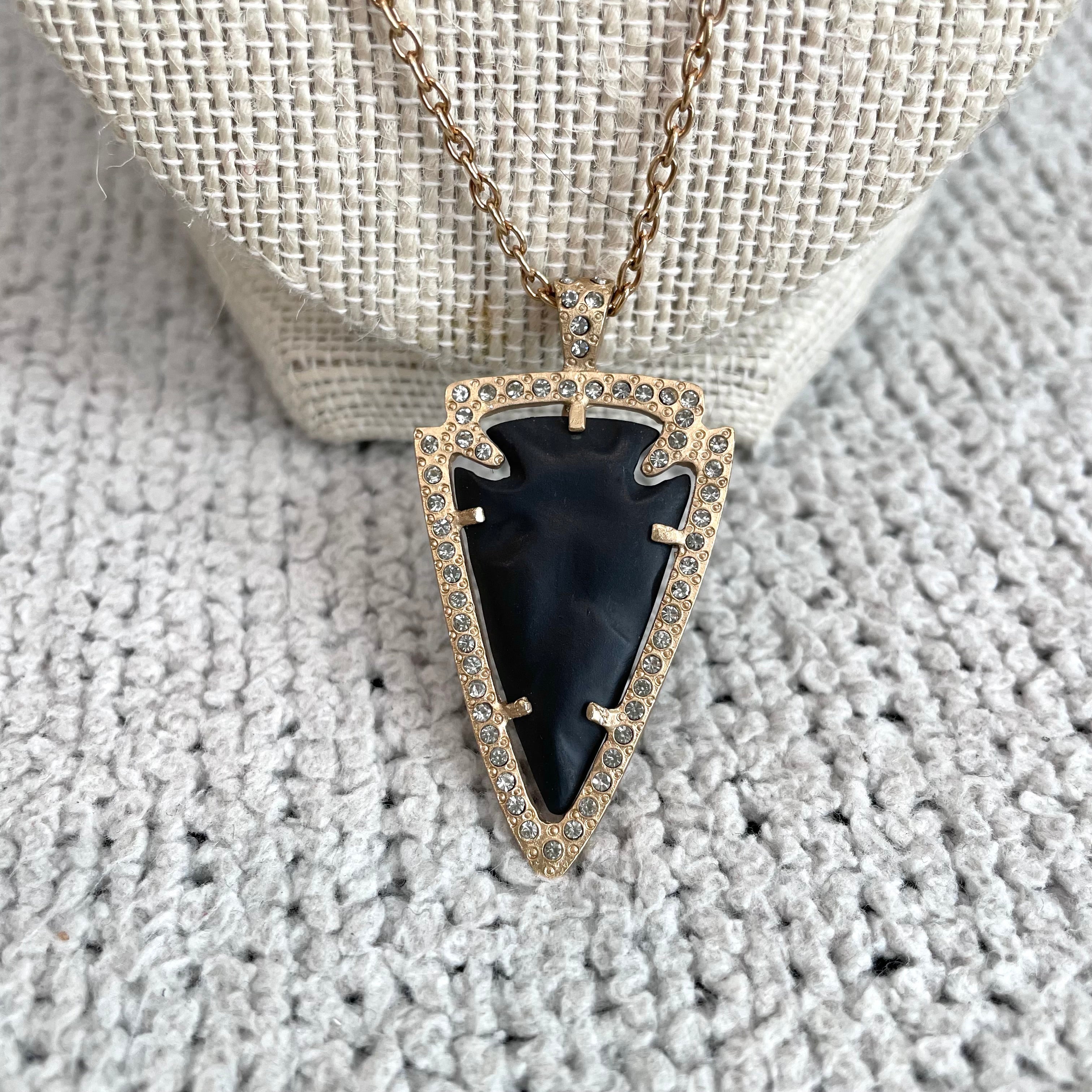 Pave Arrowhead Pendant Necklace