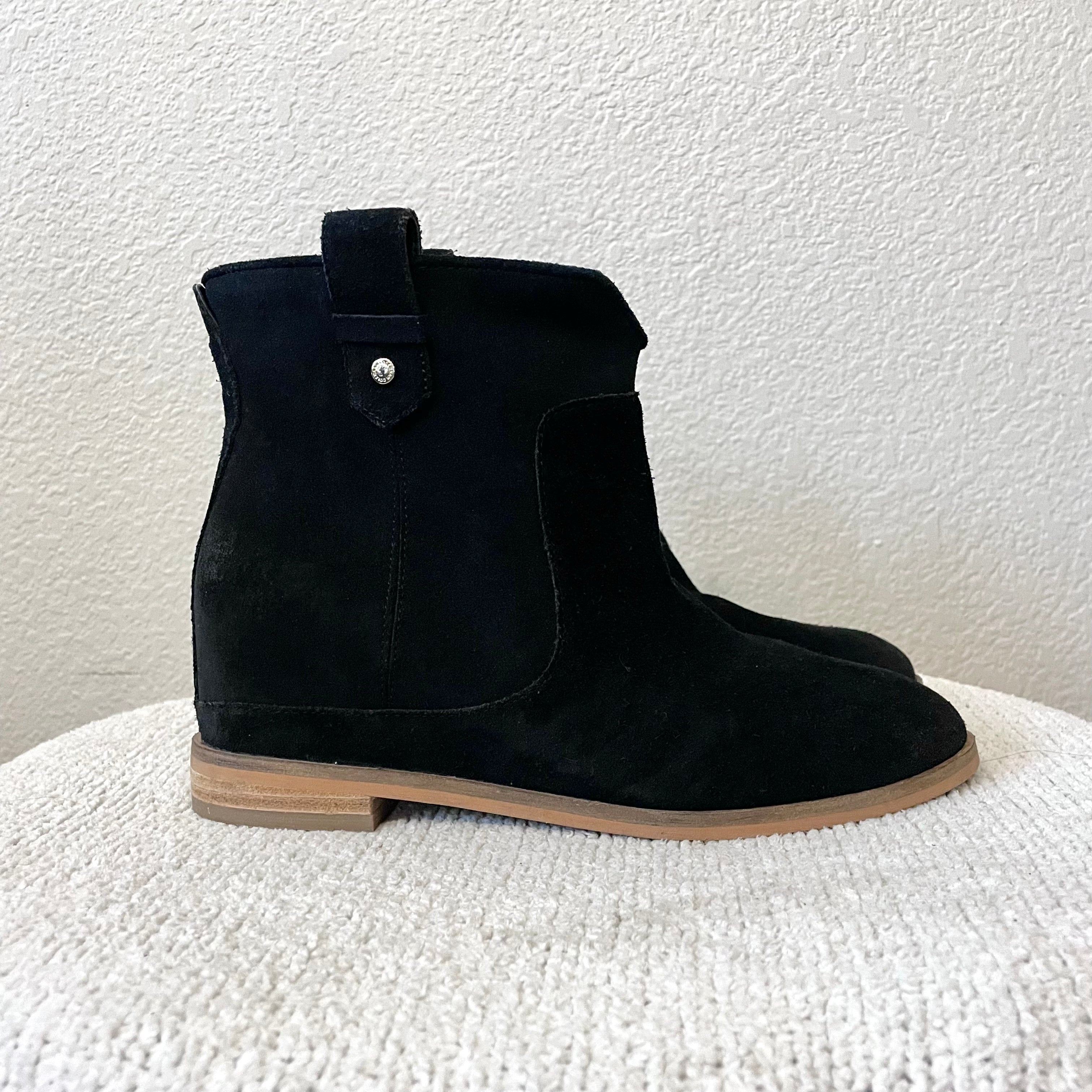 Suede Hidden Wedge Boot