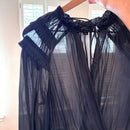 Pleated V-Neck Dress-16