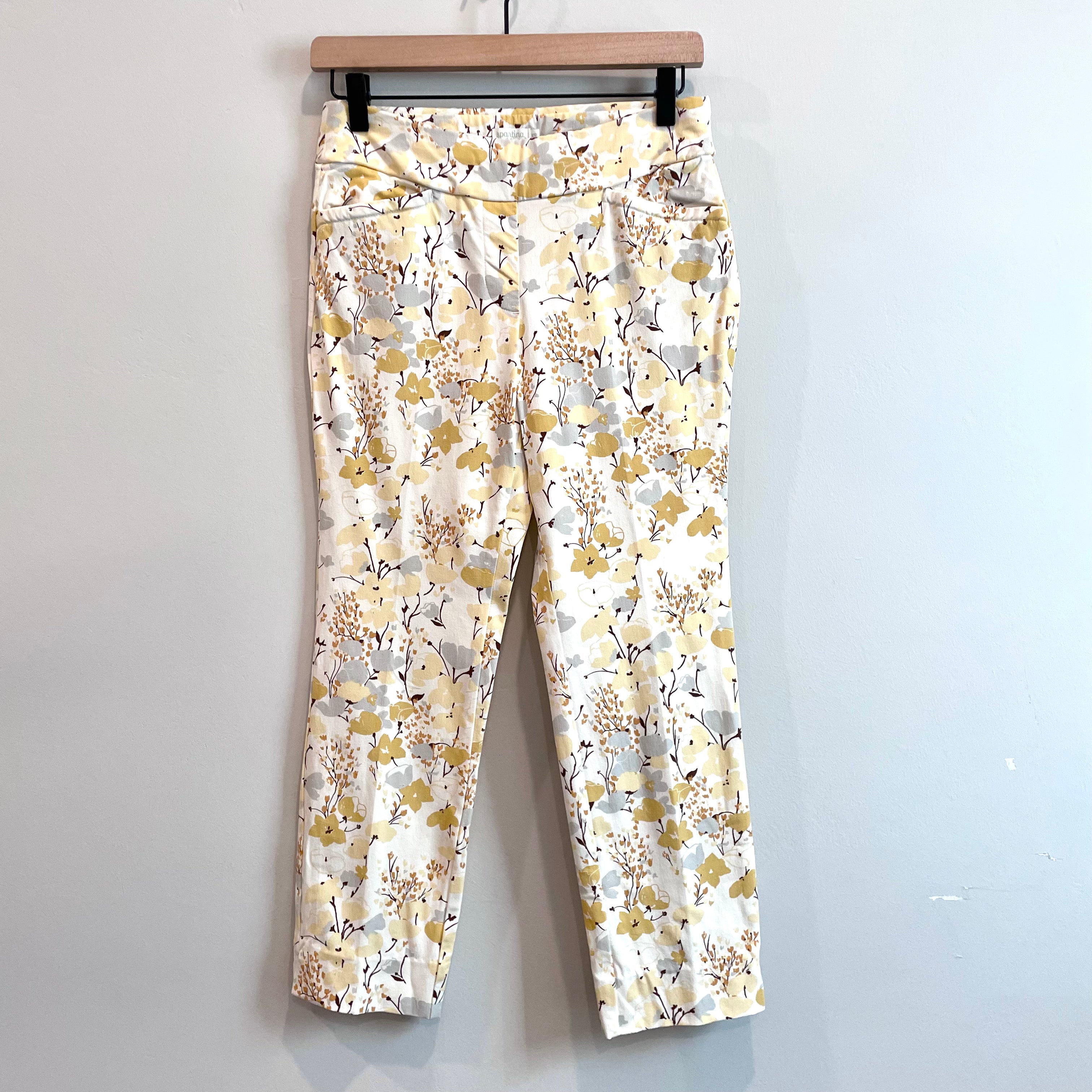 Floral Slim Crop Pants