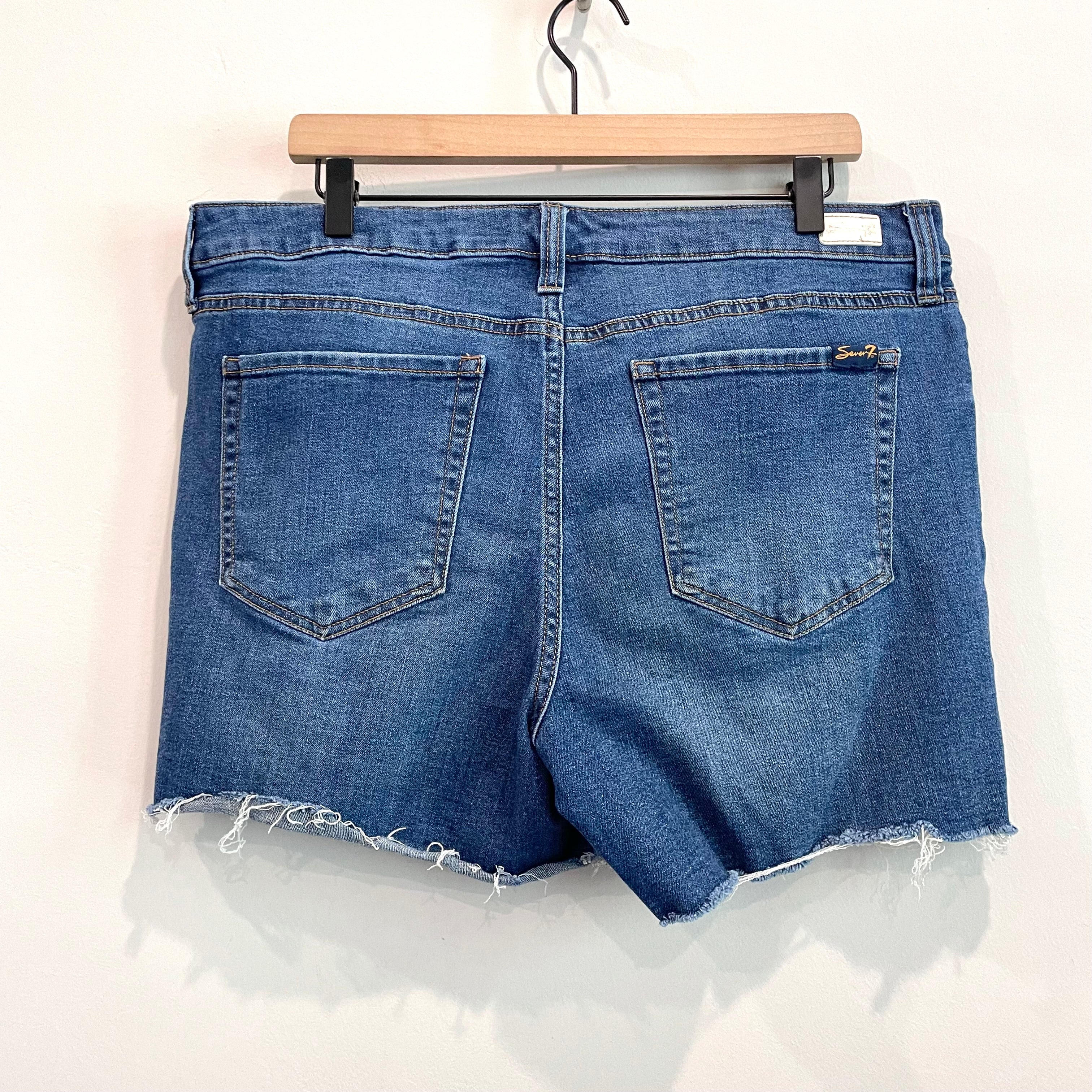 Distressed Cut Off Jean Shorts