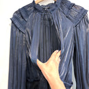 Pleated V-Neck Dress-4