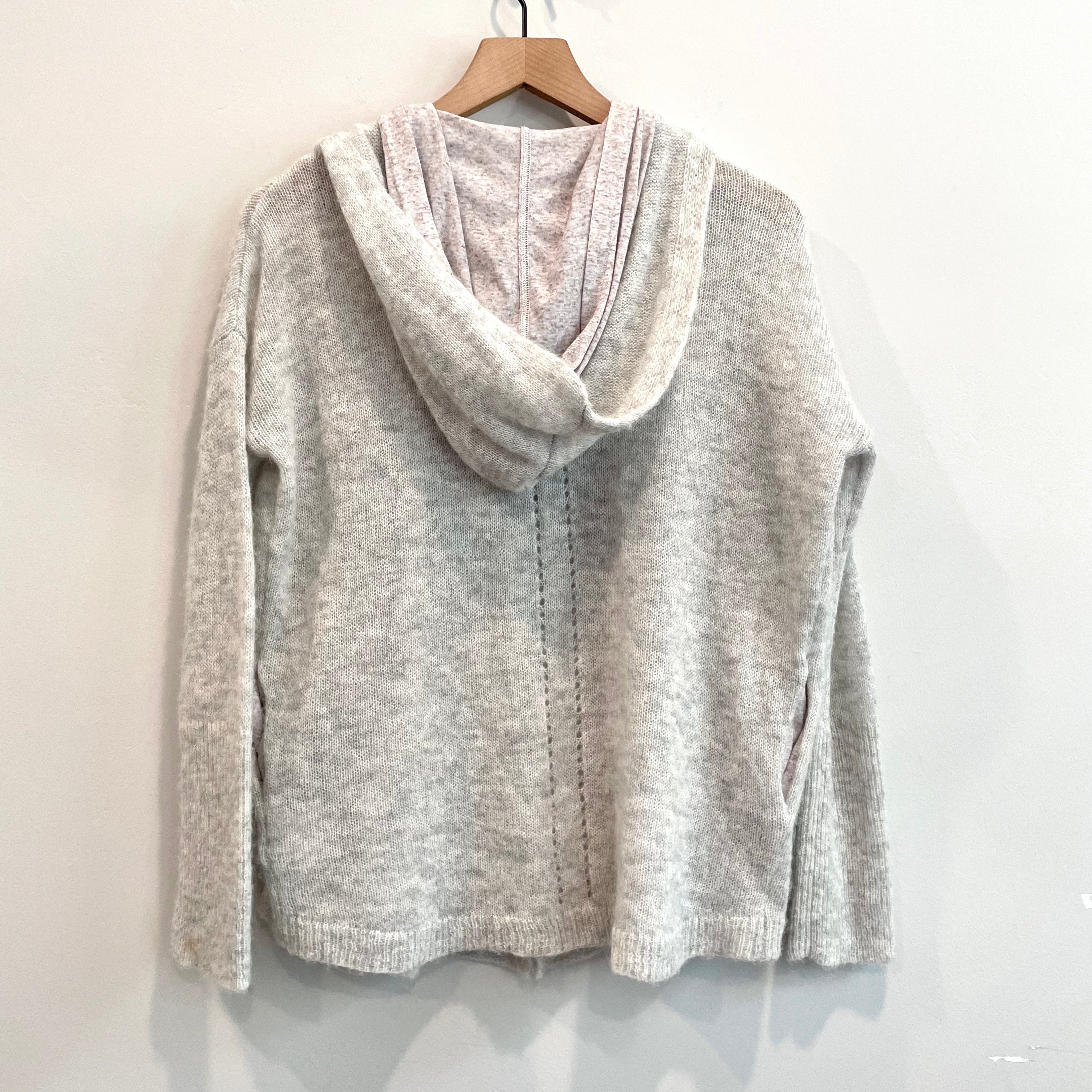 Alpaca Wool Hooded Cardigan