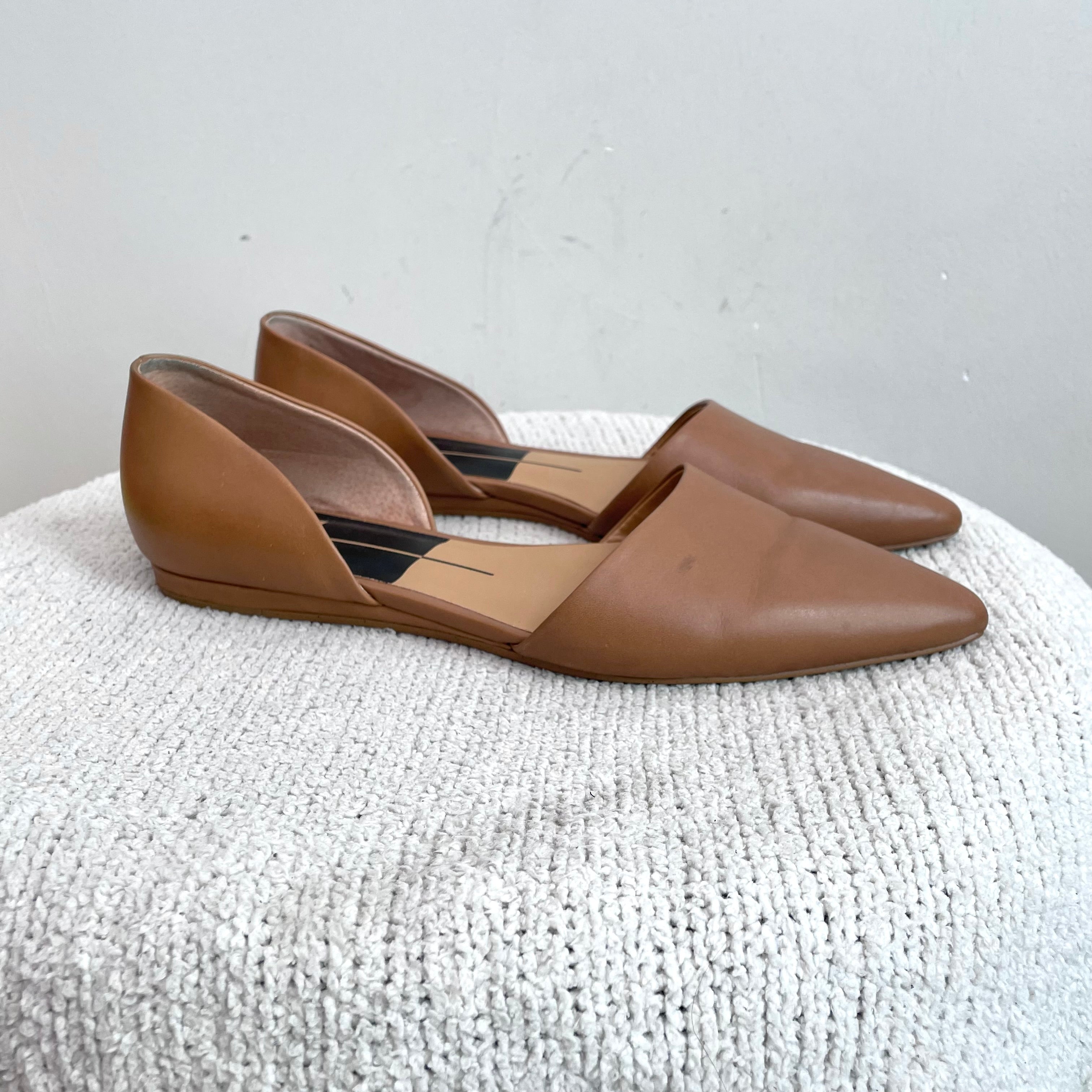 D’Orsay Leather Flats