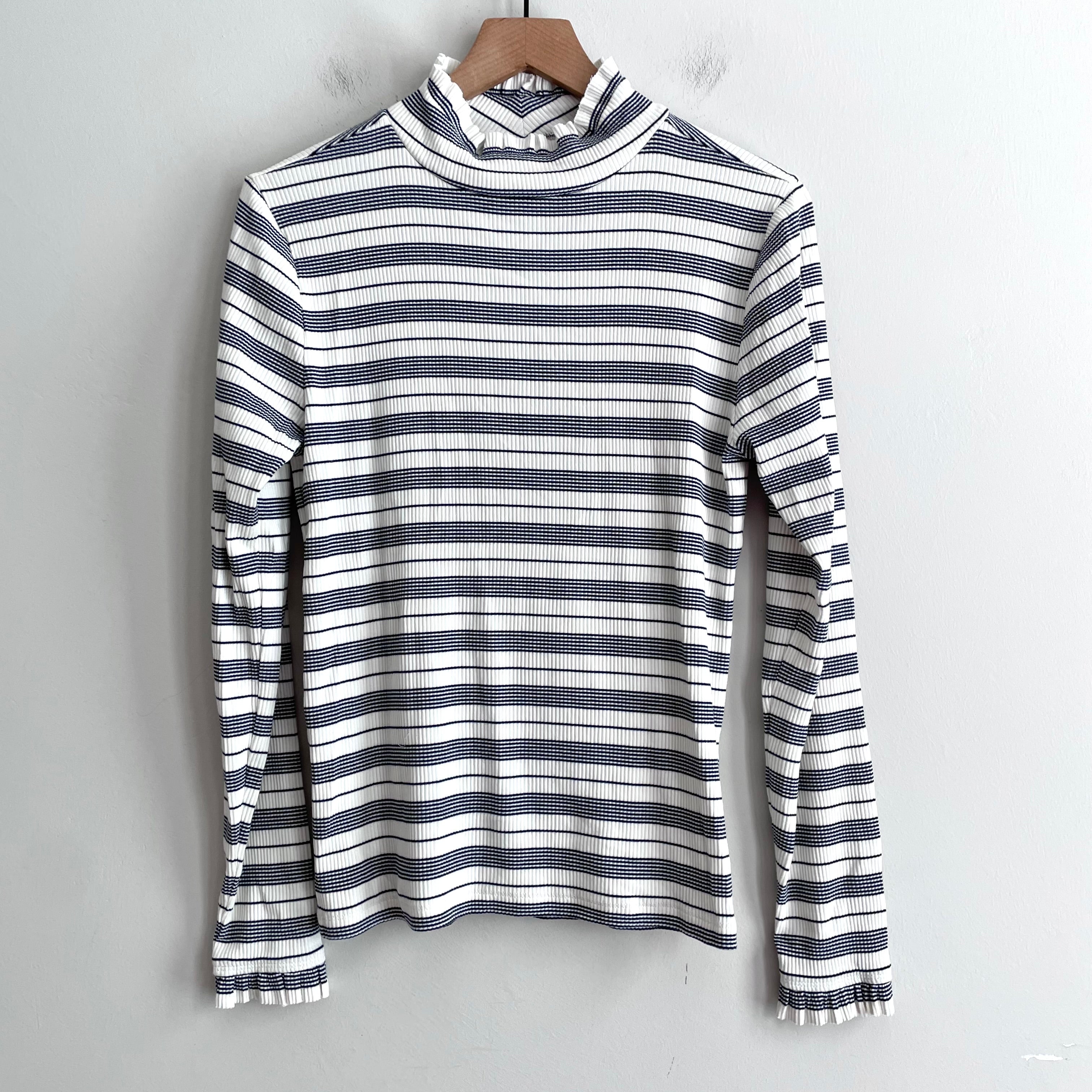 Striped Ribbed Long Sleeve Top