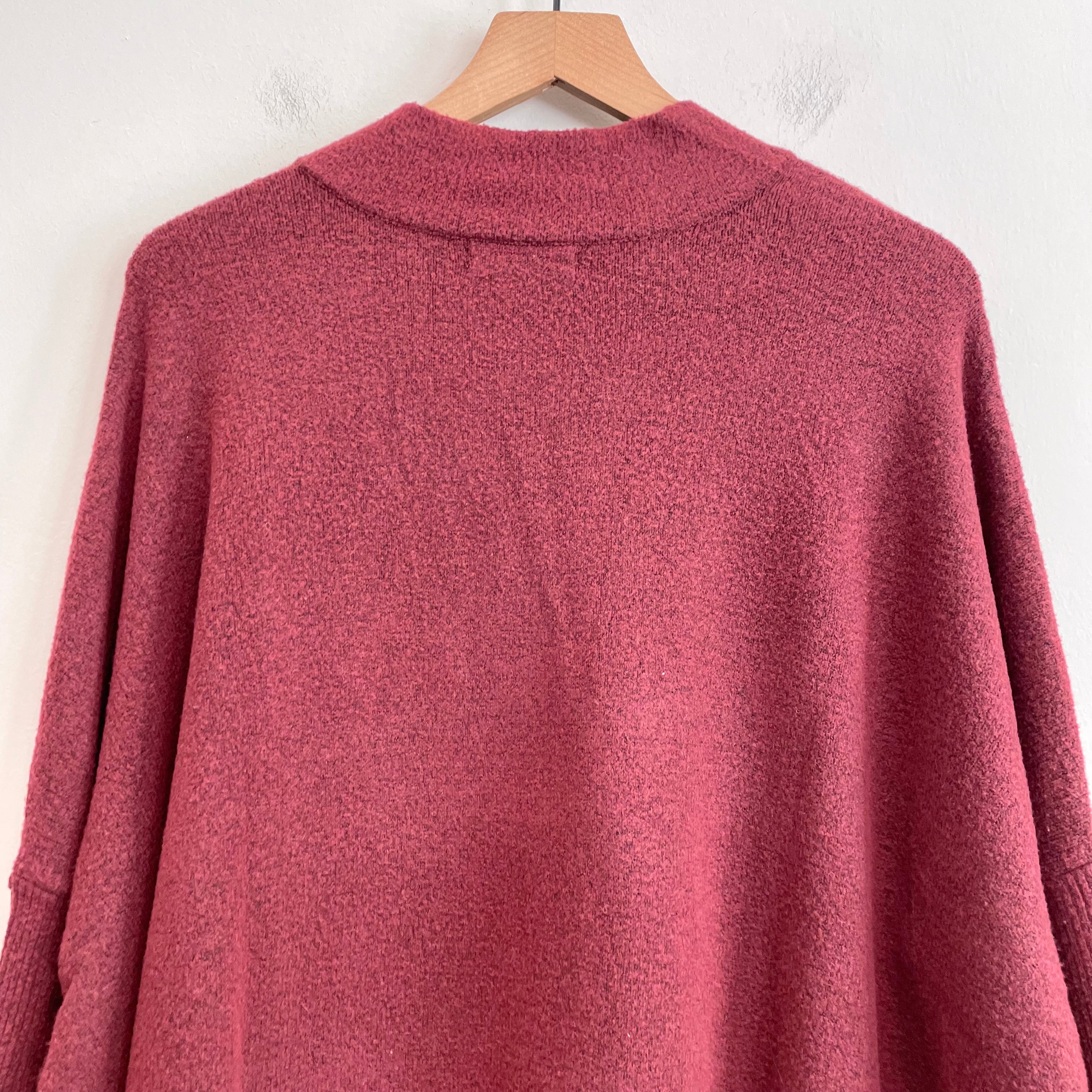 V-Neck Dolman Sleeve Oversized Sweater