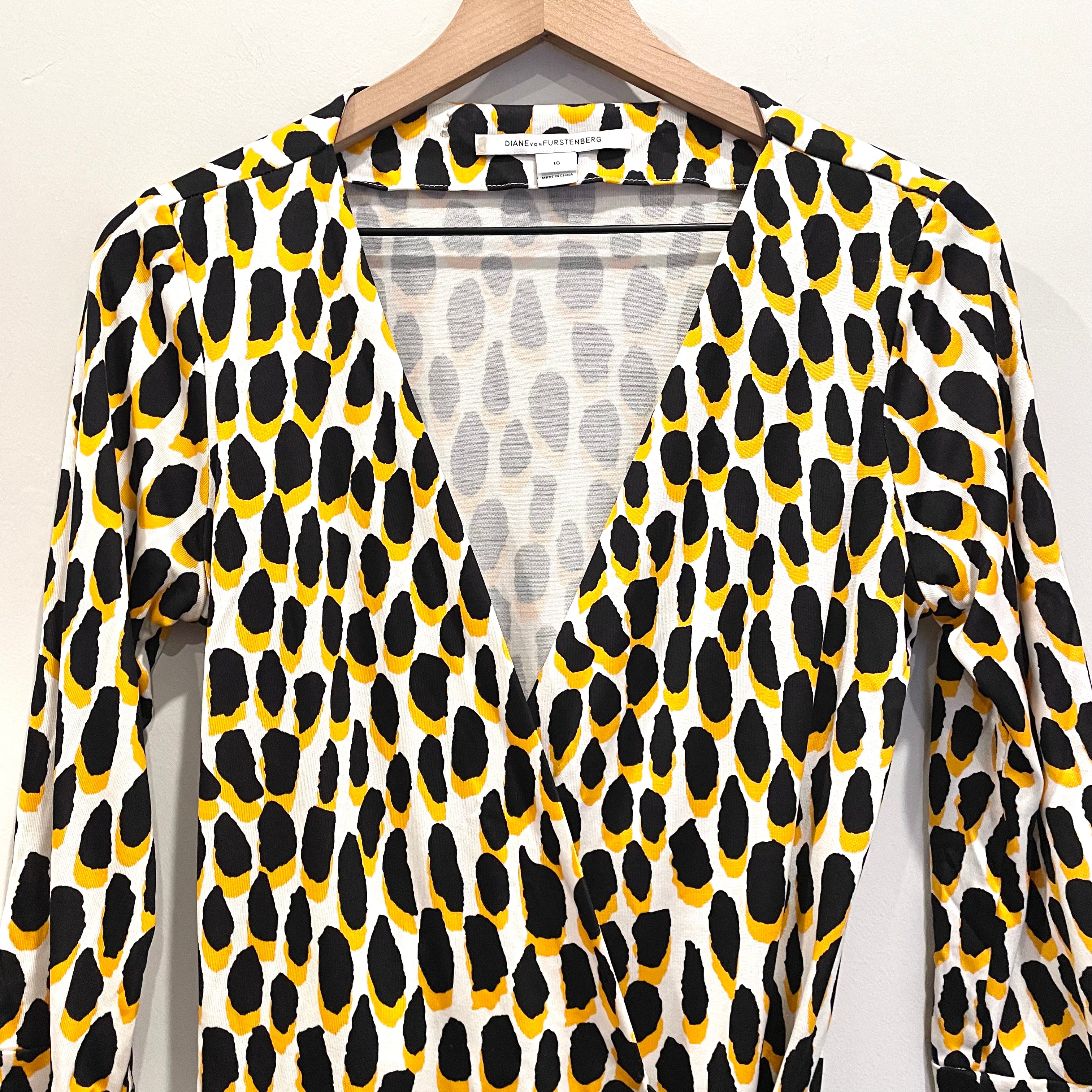 Animal Print Wrap Dress