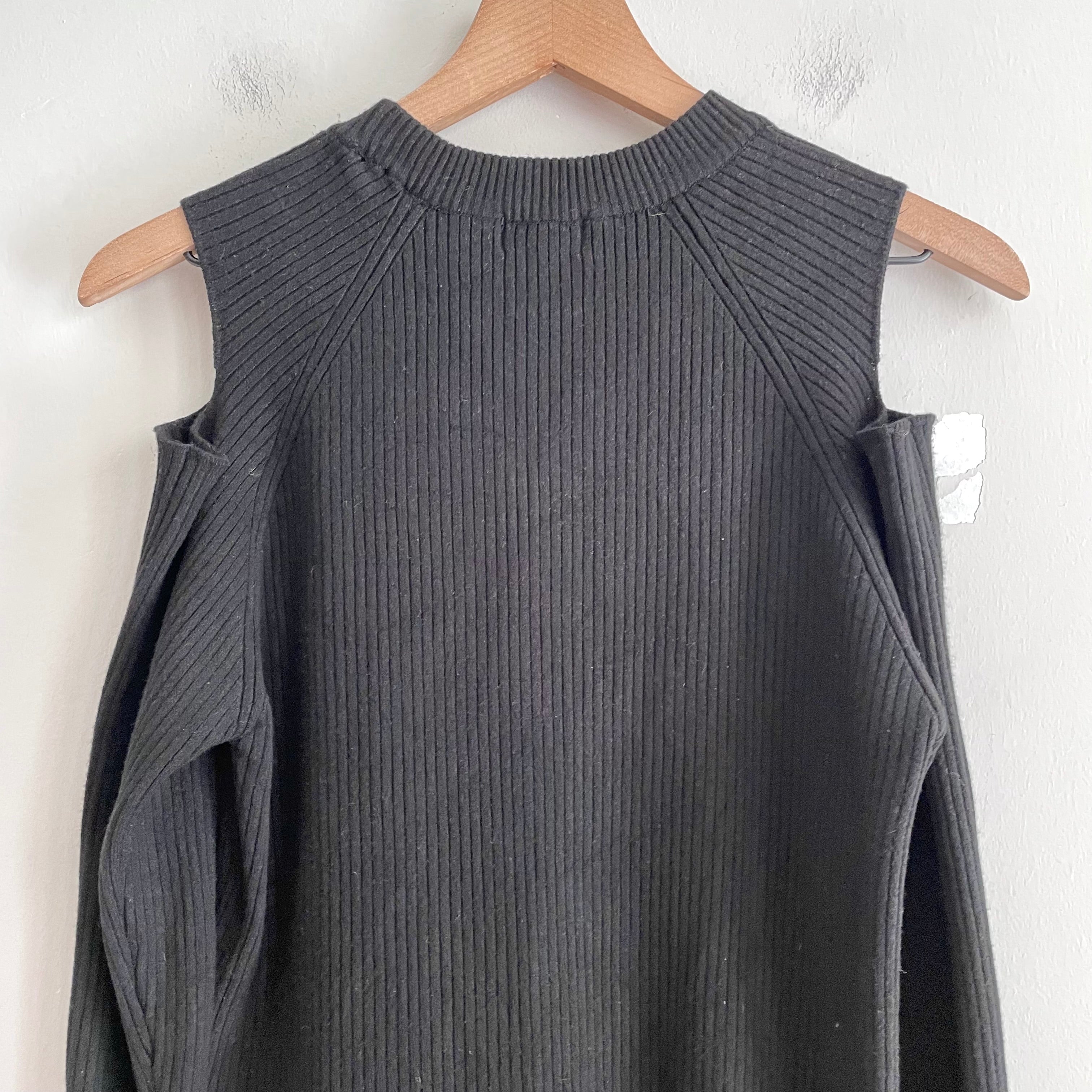 Cold Shoulder Ribbed Sweater