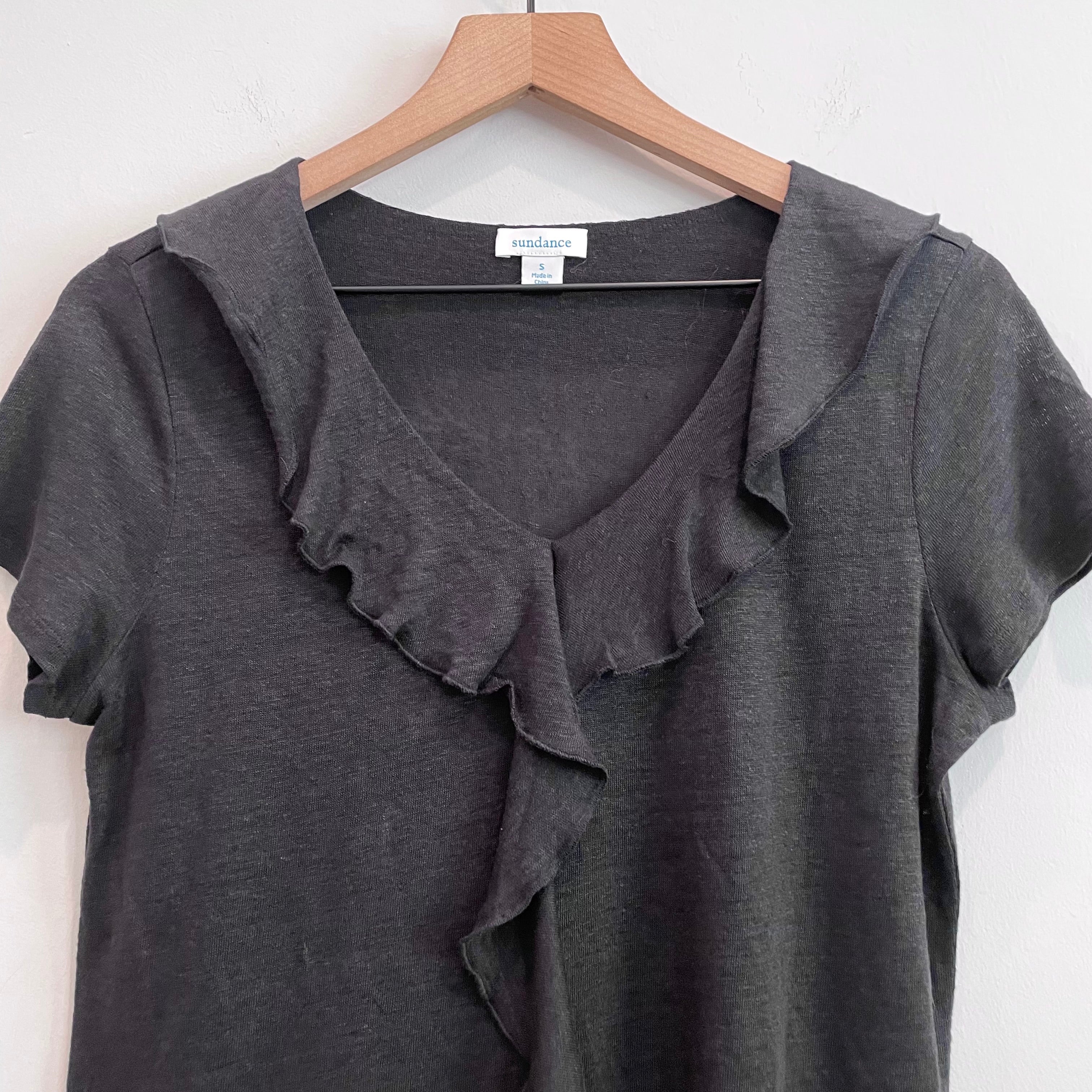 Linen Ruffle Top