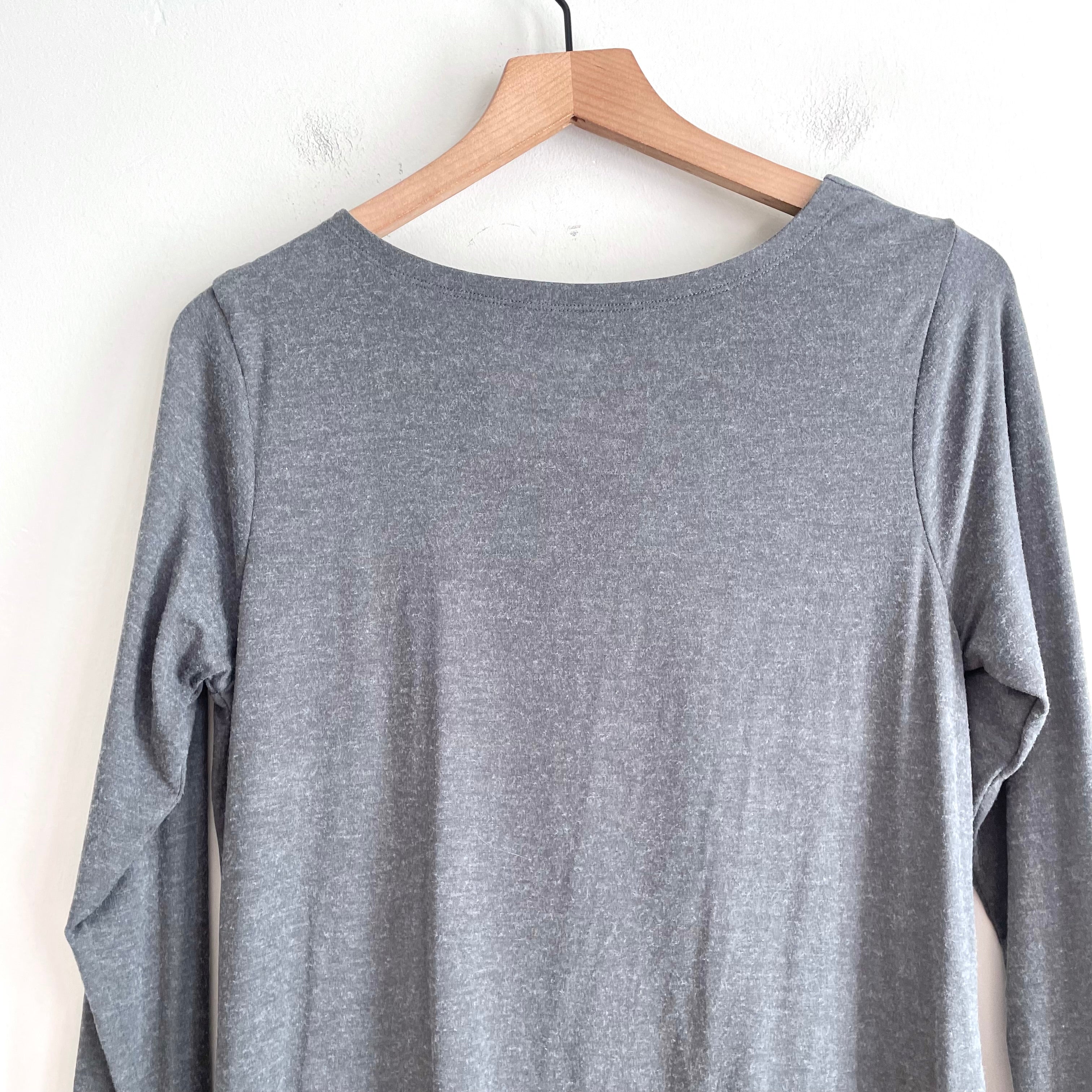 Draped Neck Long Sleeve Top