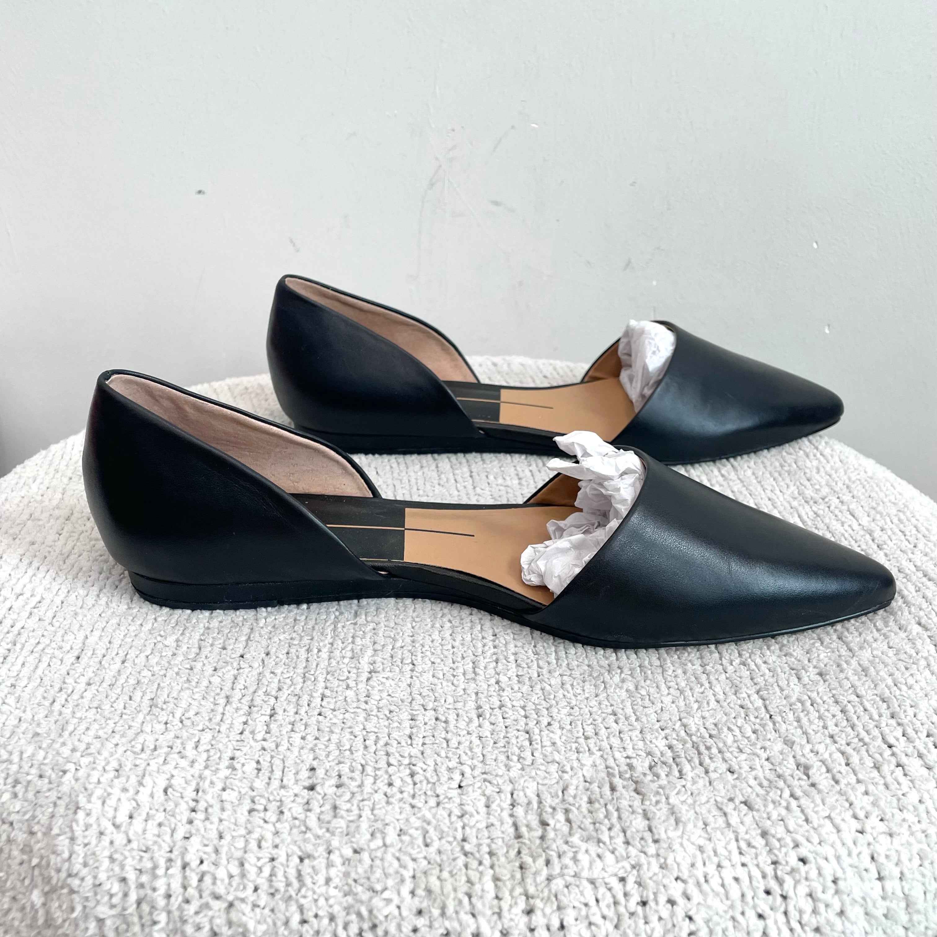 Leather D’Orsay Flats