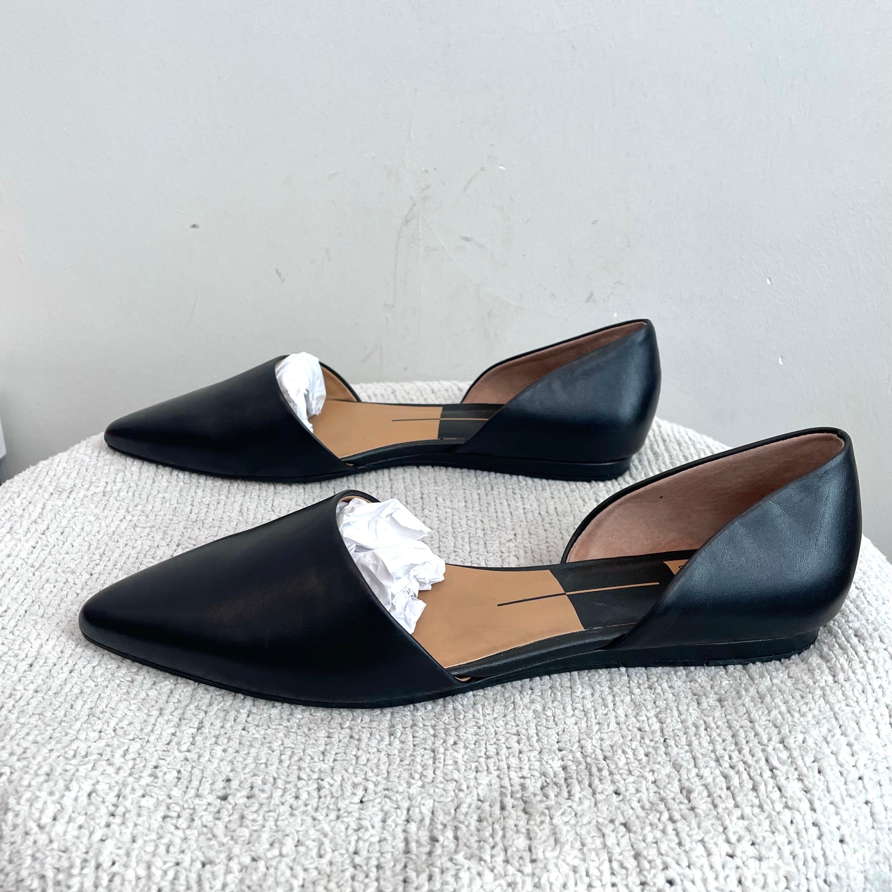 Leather D’Orsay Flats