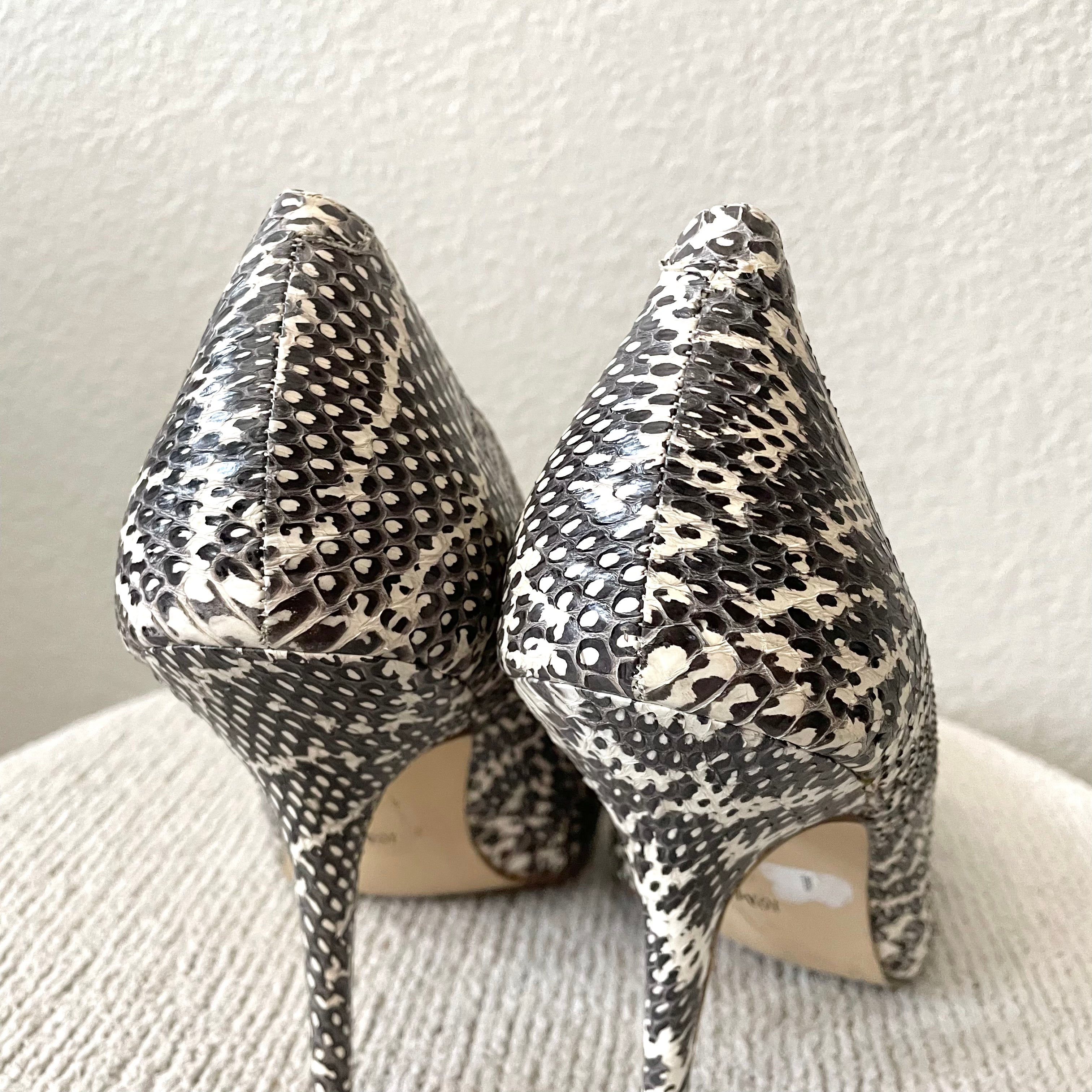 Snakeskin Pumps