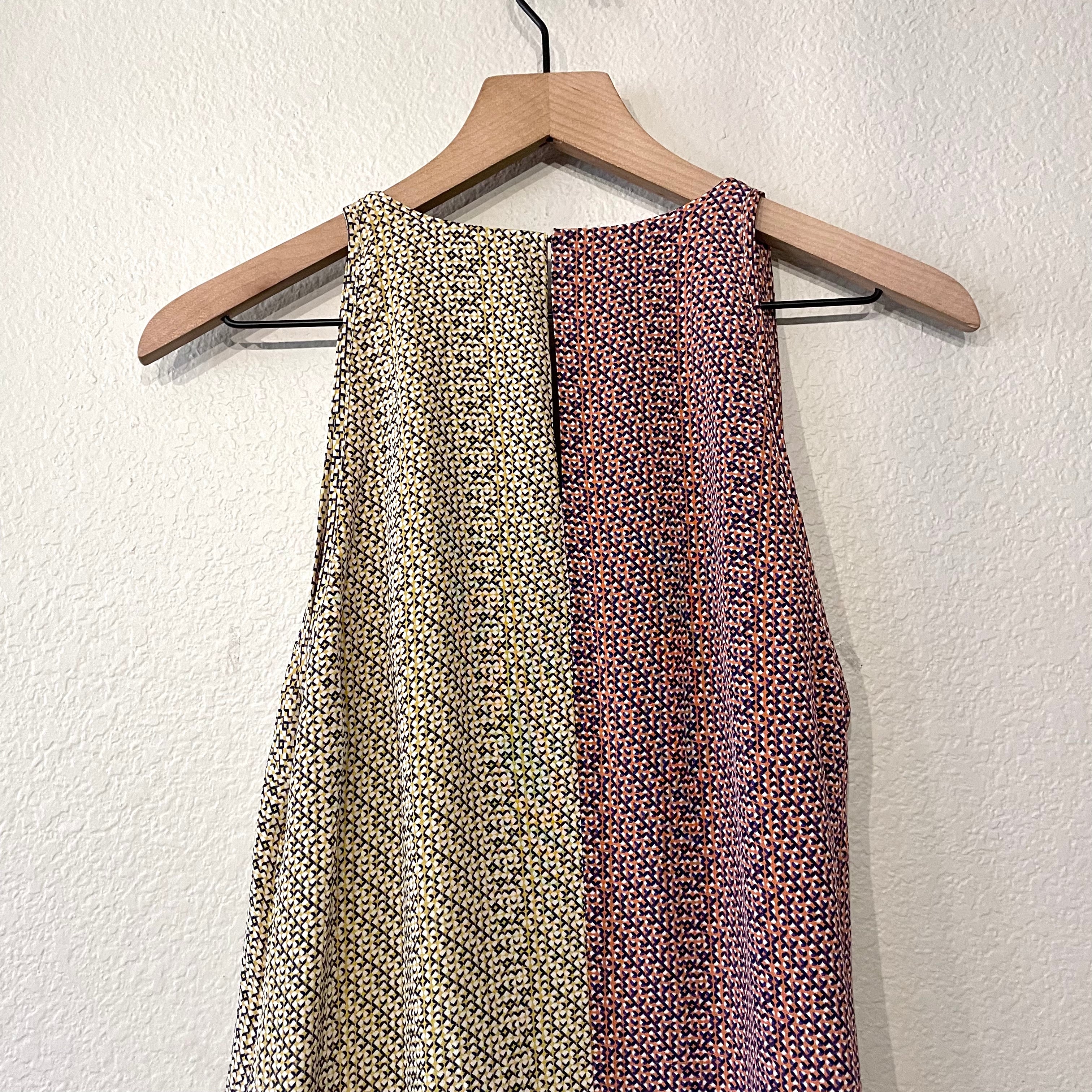 Geometric Silk Dress