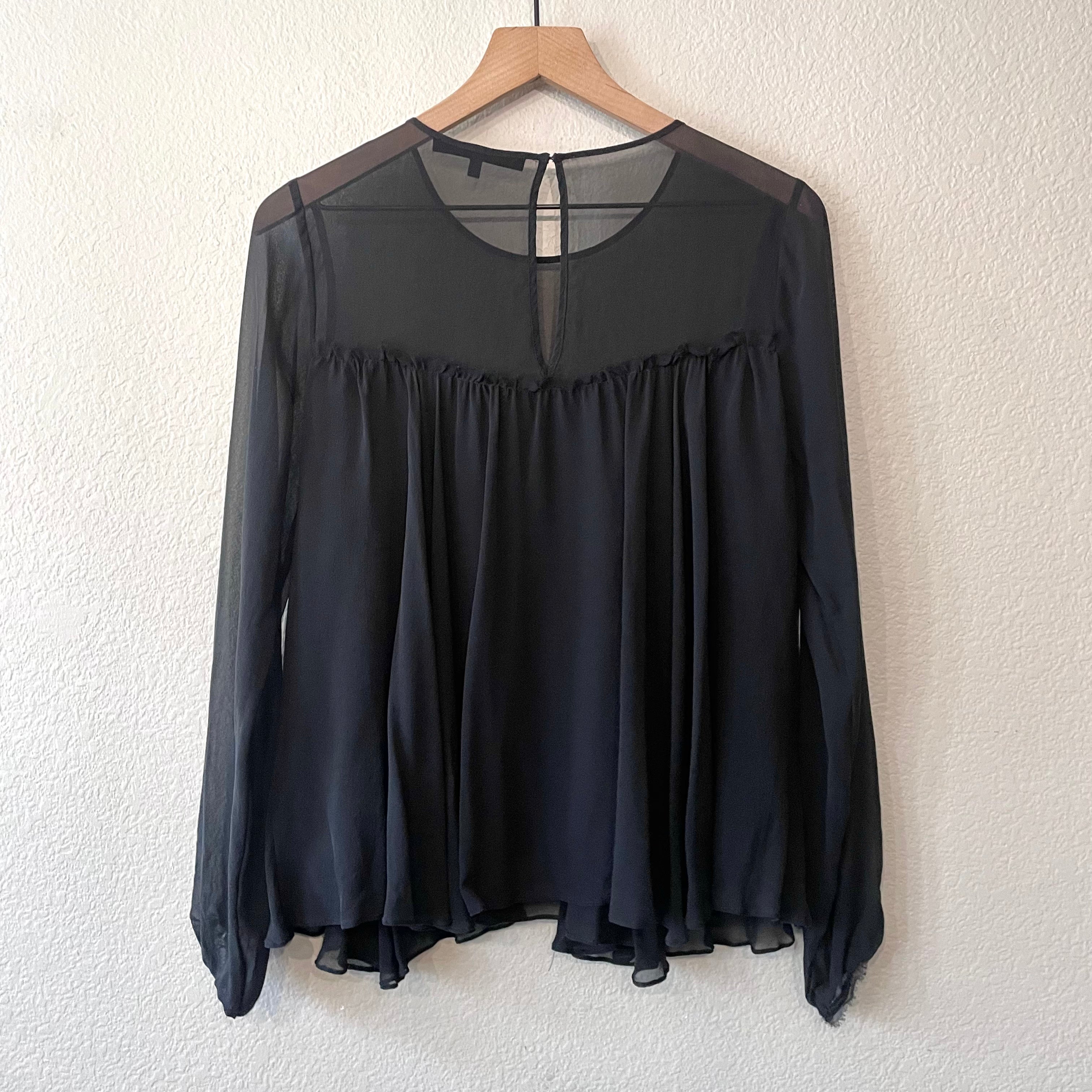 Silk Ruffle Blouse