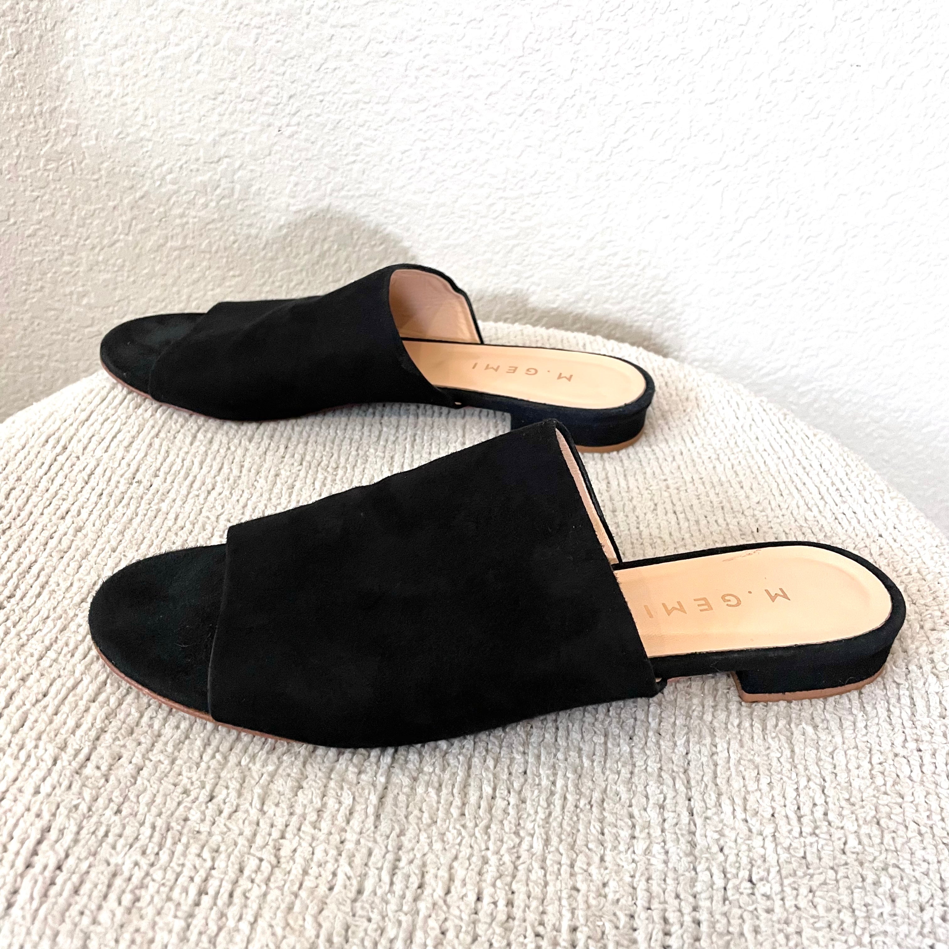 Open Toe Suede Flats