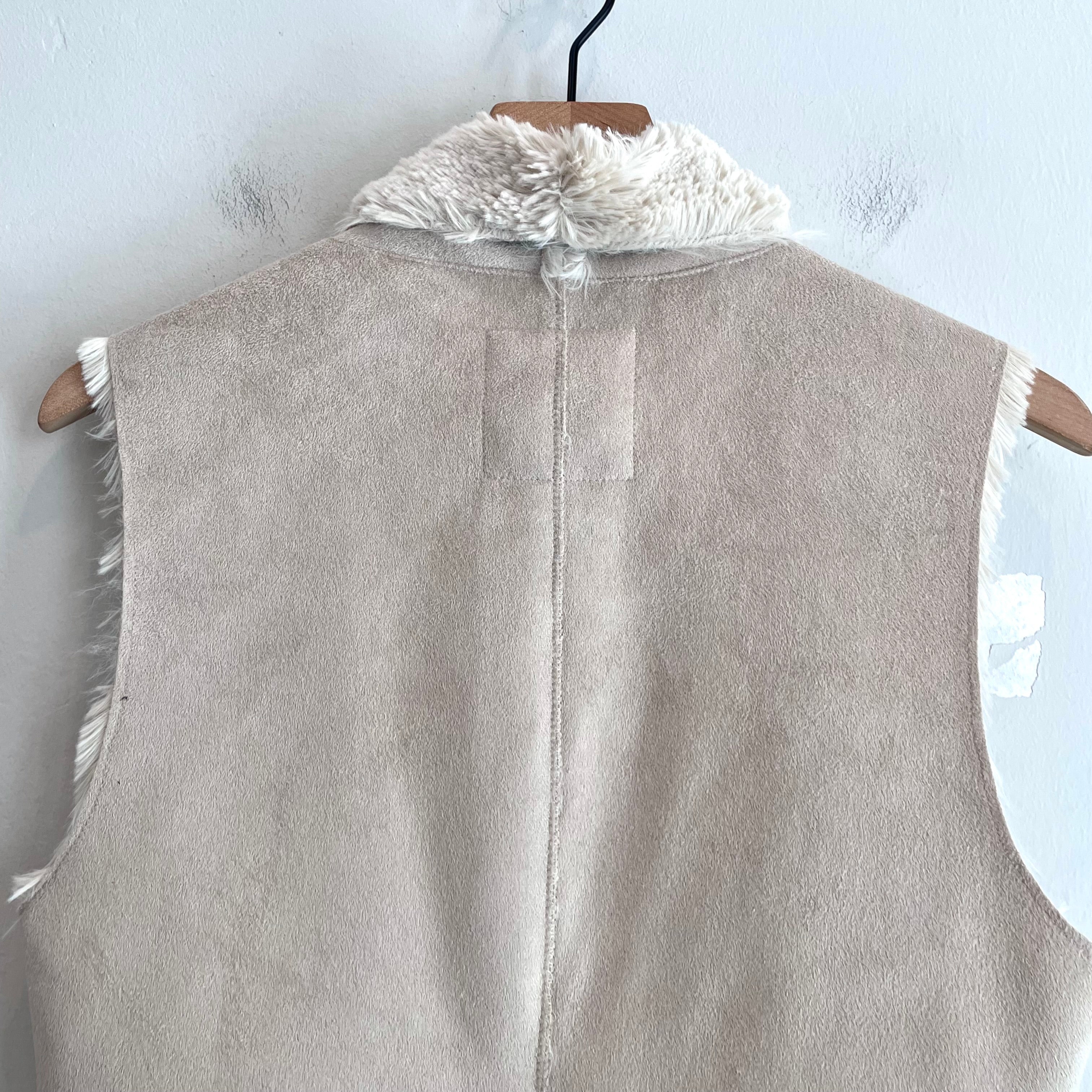 Faux Fur Lined Vest Jacket