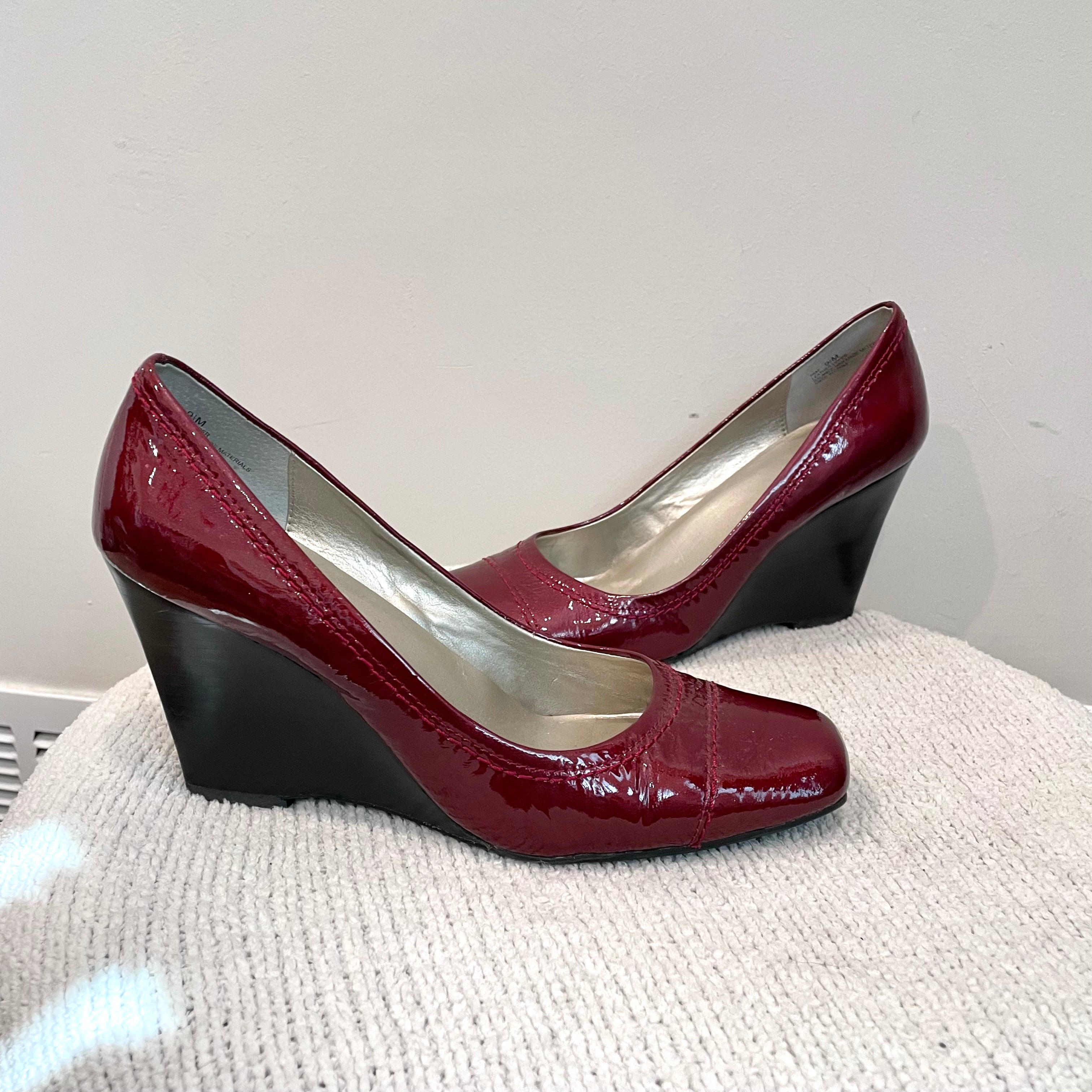 Patent Leather Wedge Heels