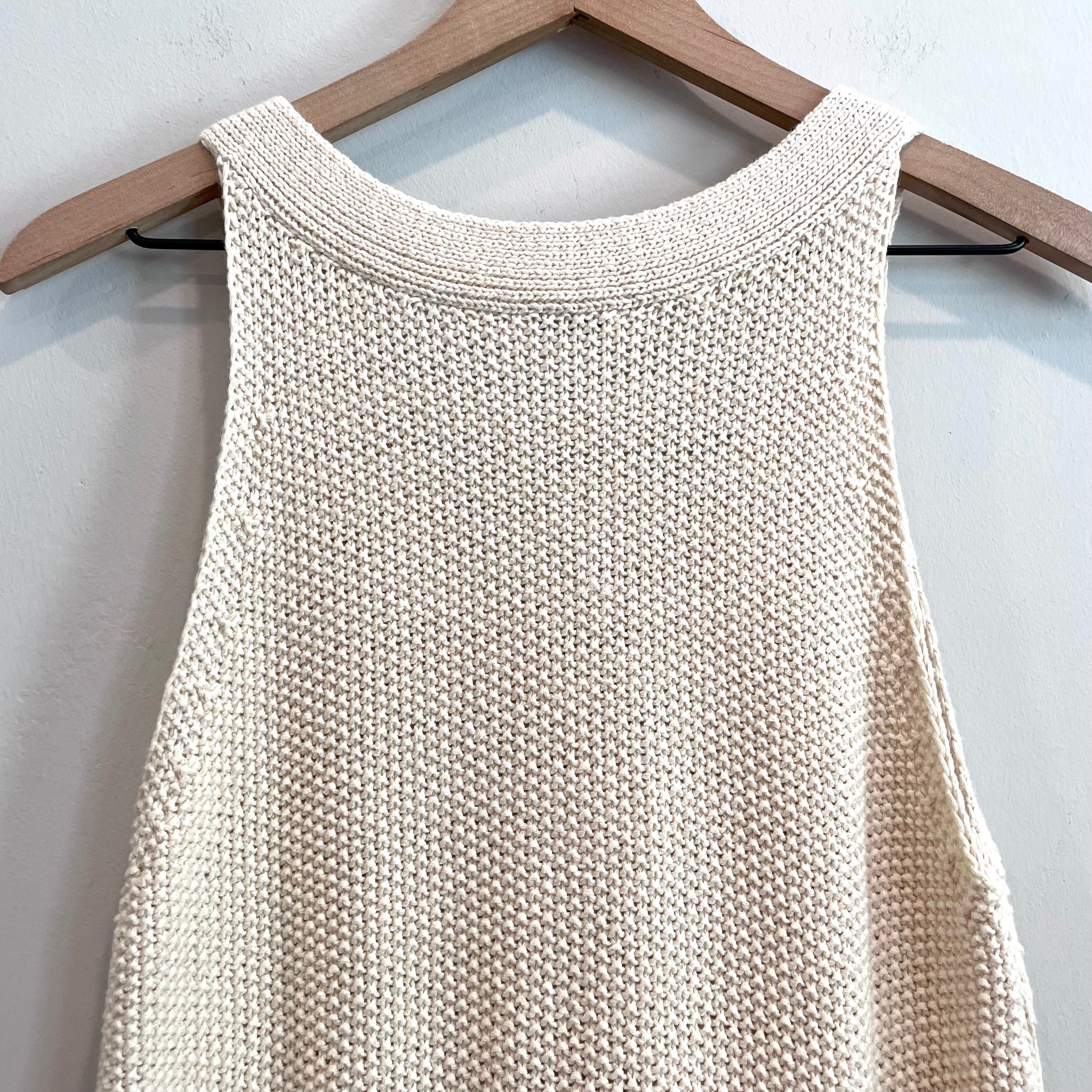 Sleeveless Cable Knit Sweater