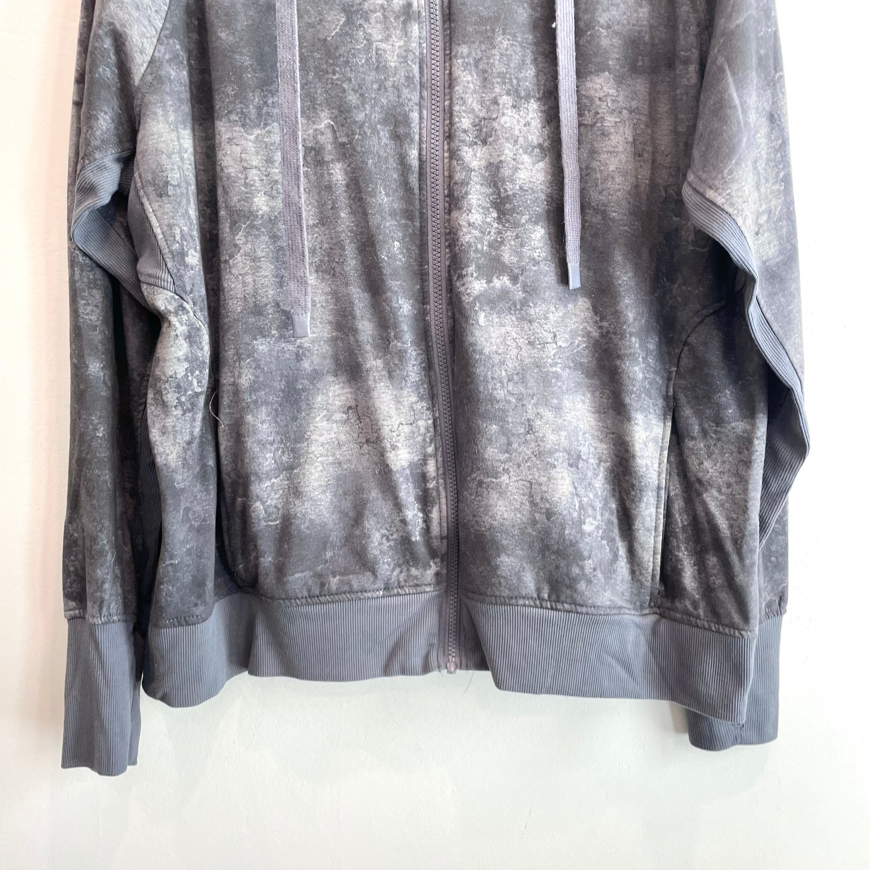 Marbled Smokey Sweatshirt Jacket