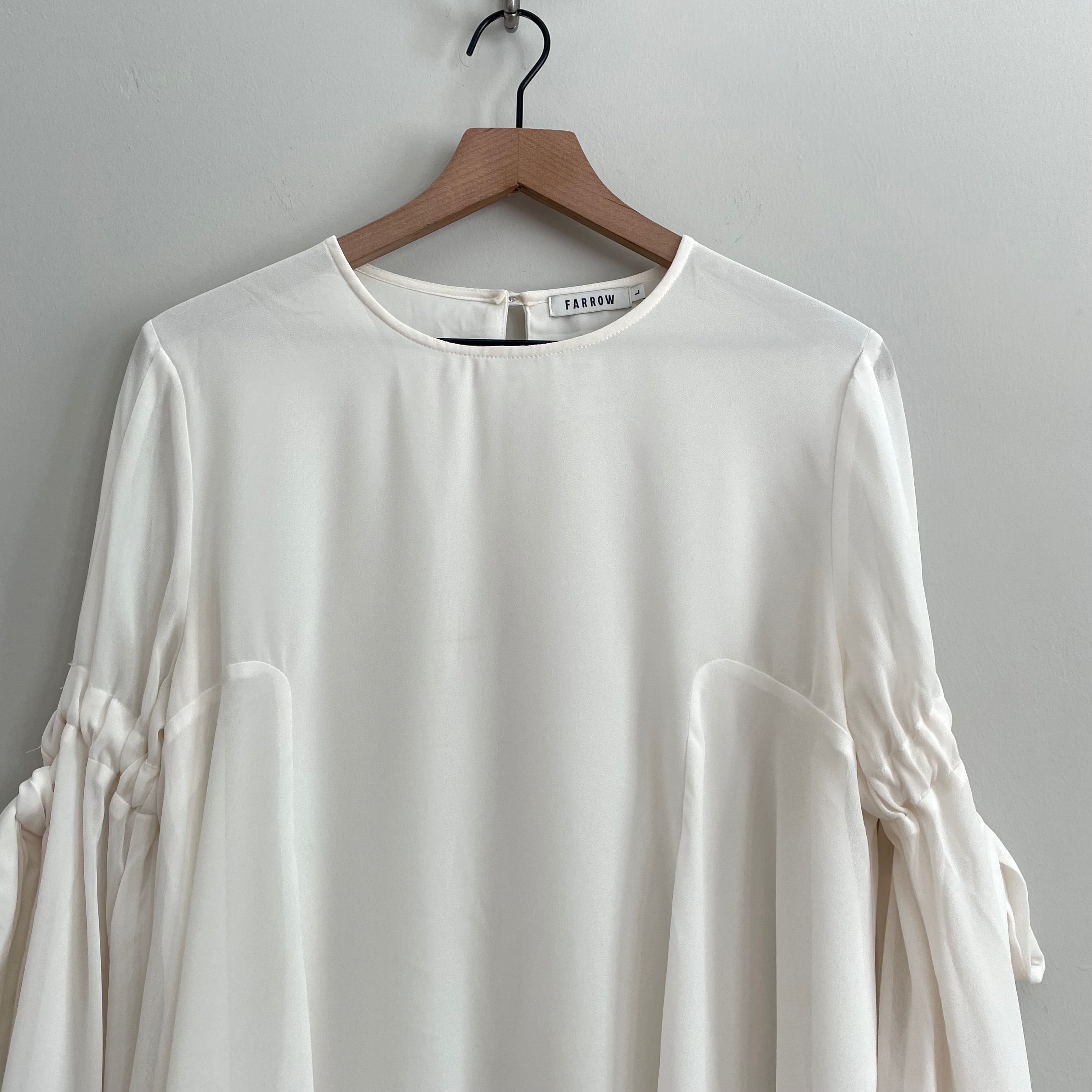 Flare Sleeve Overlay Blouse