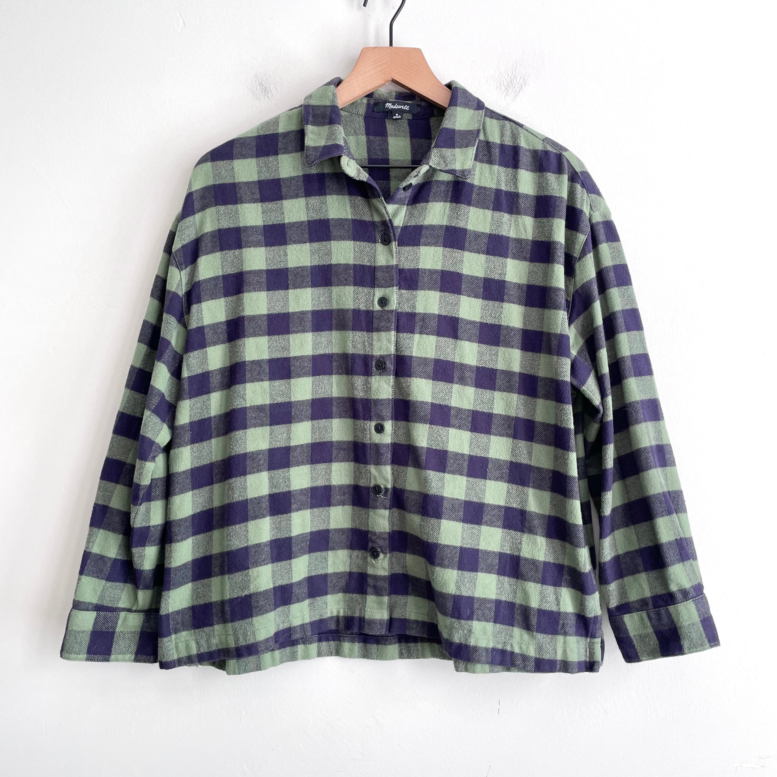 Buffalo Check Plaid Flannel Button Down Top