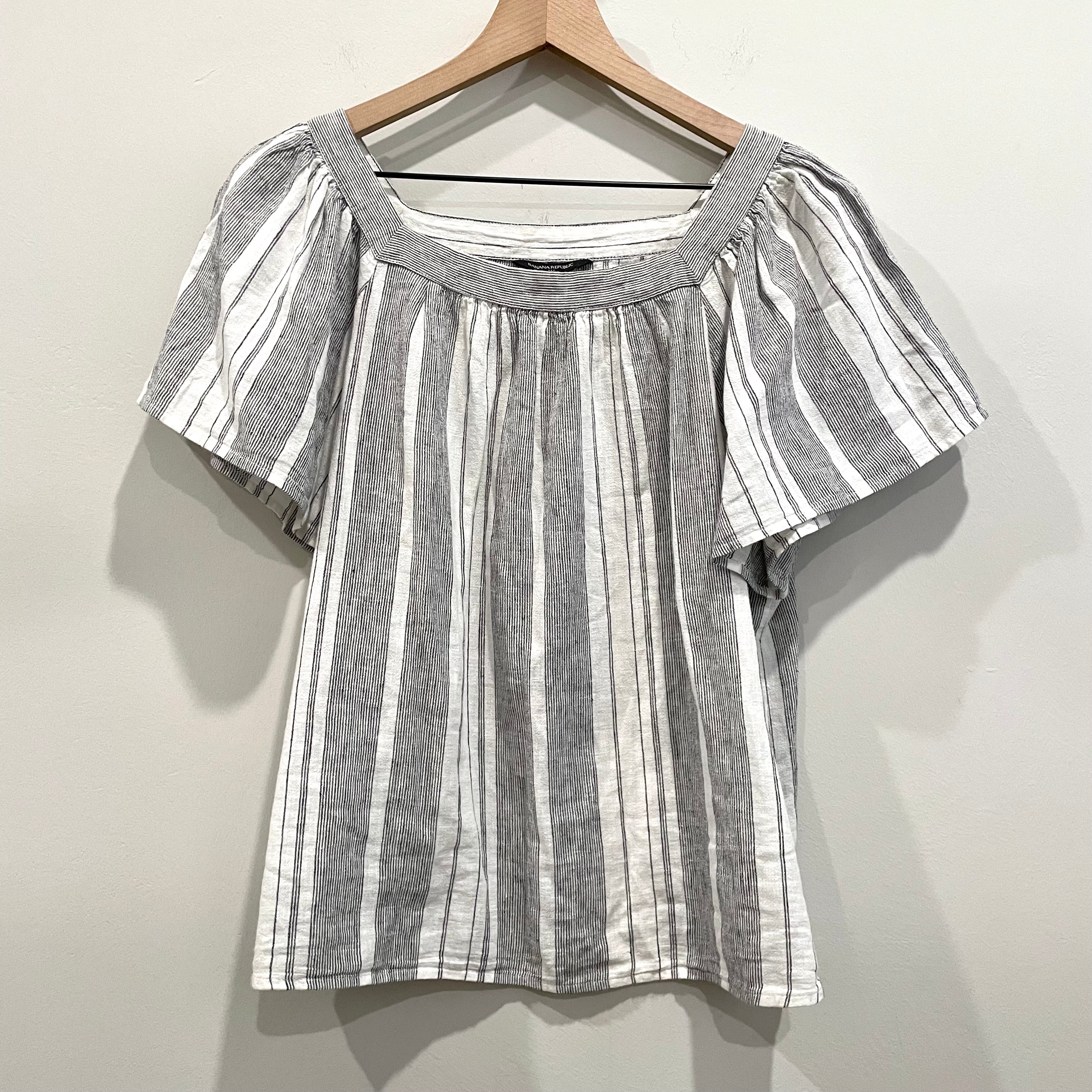 Striped Linen Blend Top