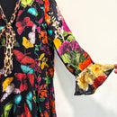 Butterfly Leopard Silk Dress-4