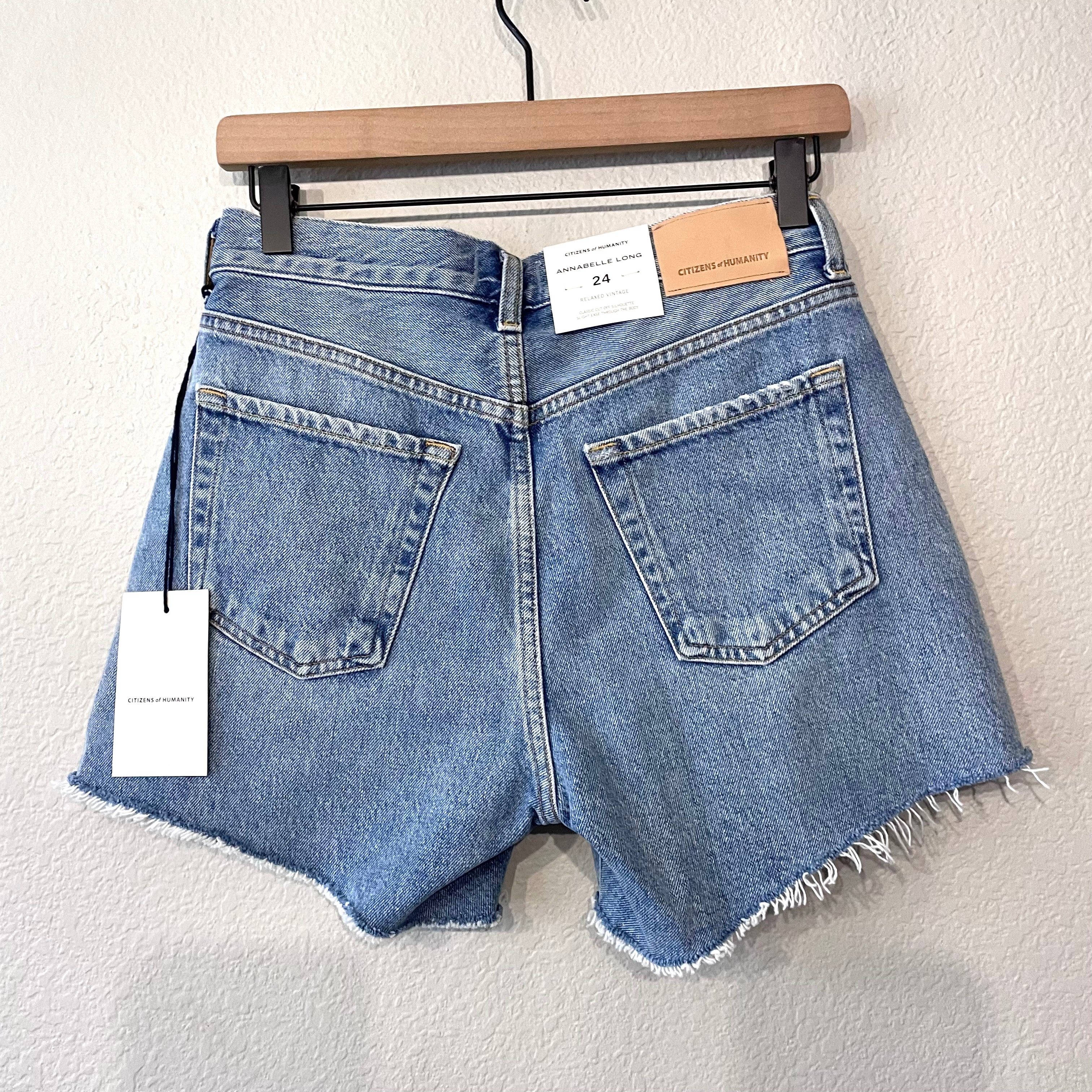 Button Fly Jean Shorts