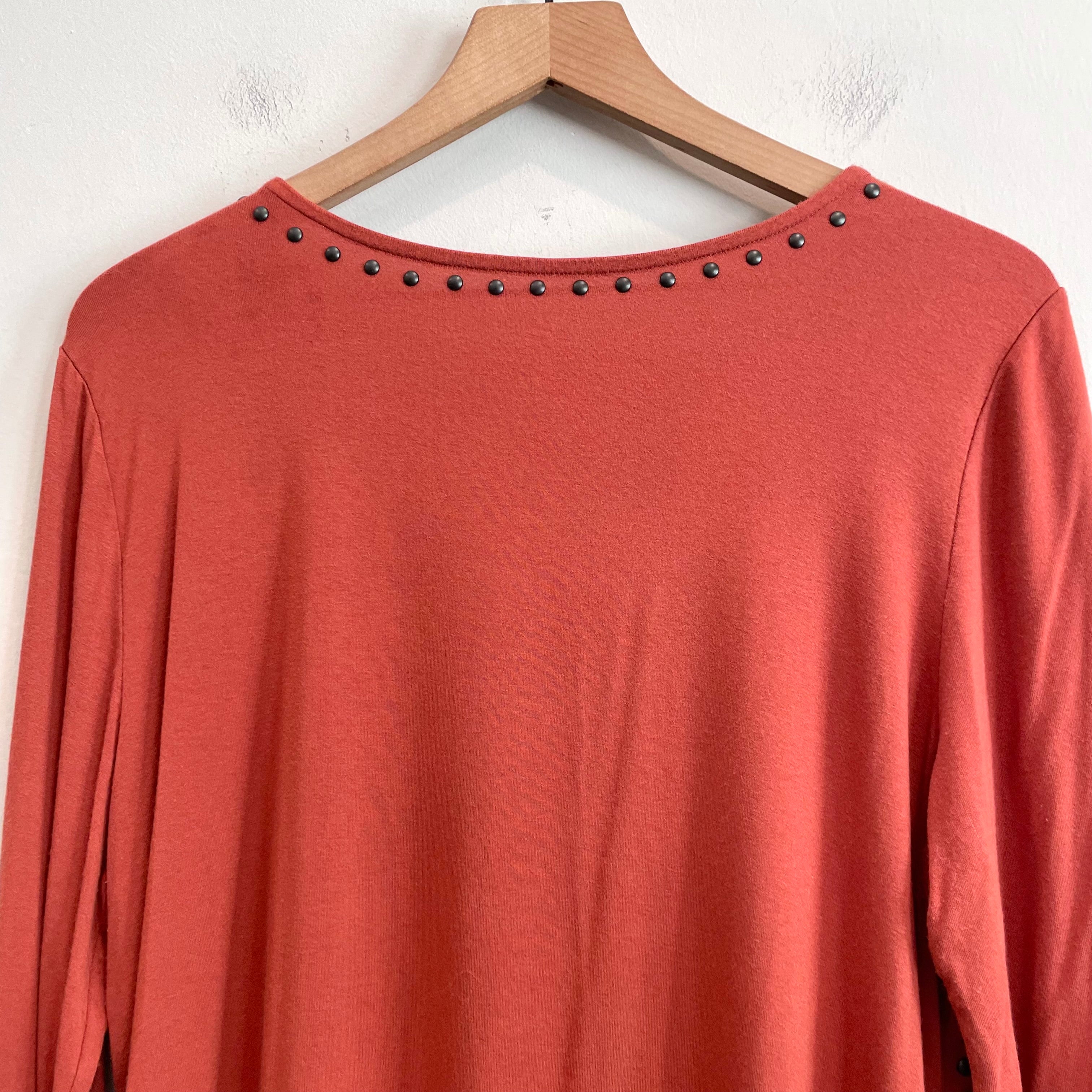 Studded Long Sleeve Top