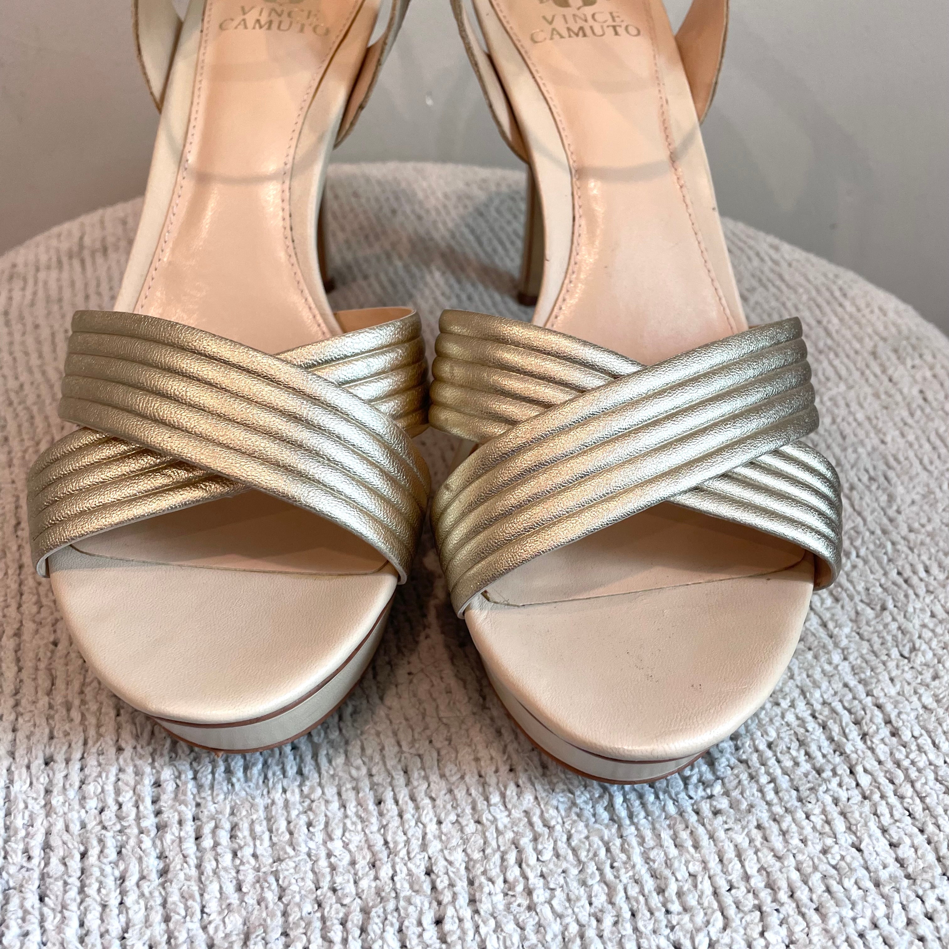 Metallic Platform Heels