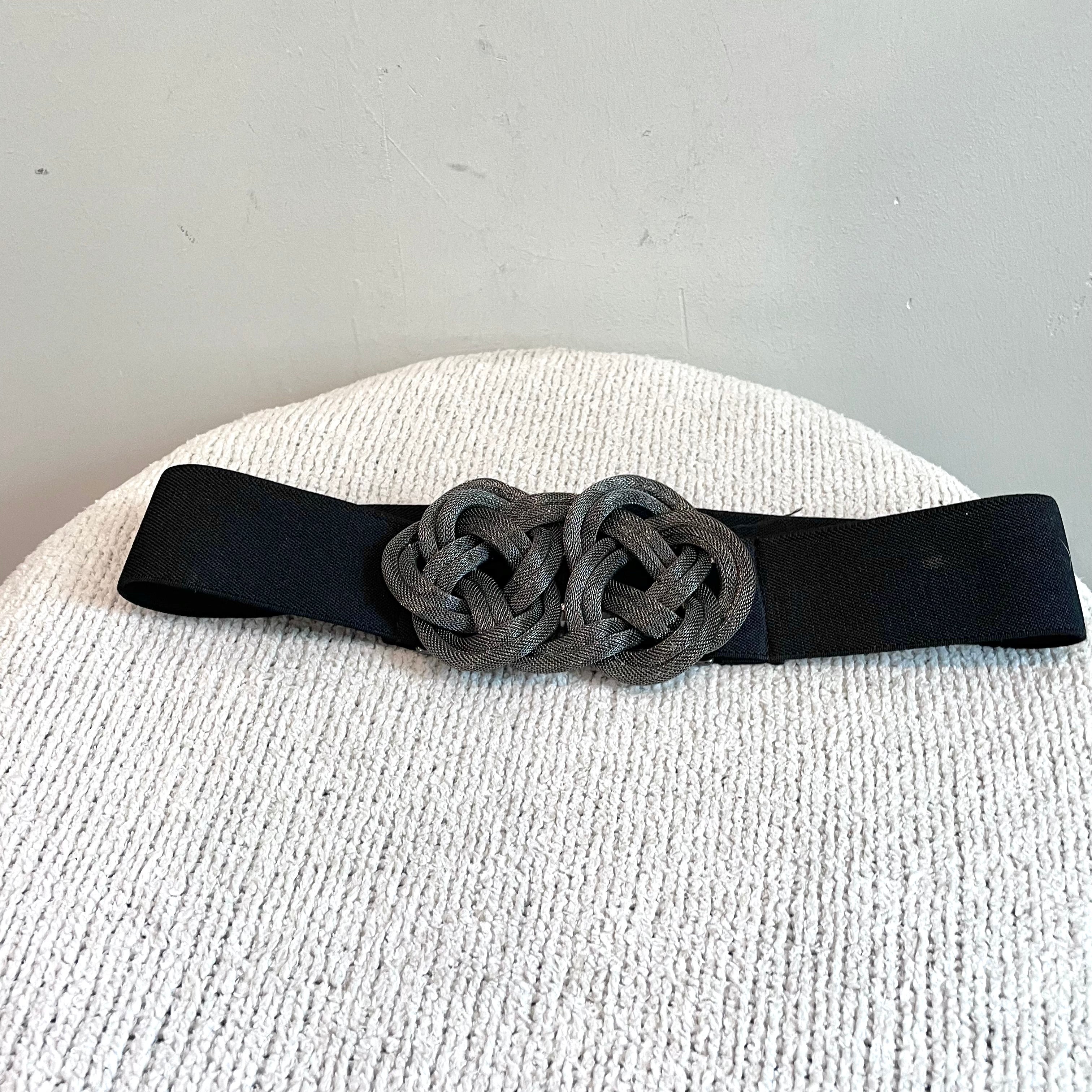 Metal Mesh Knot Elastic Waist Belt