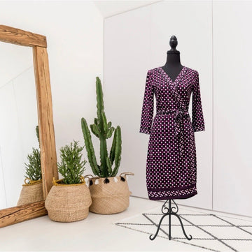 Geometric Wrap Dress