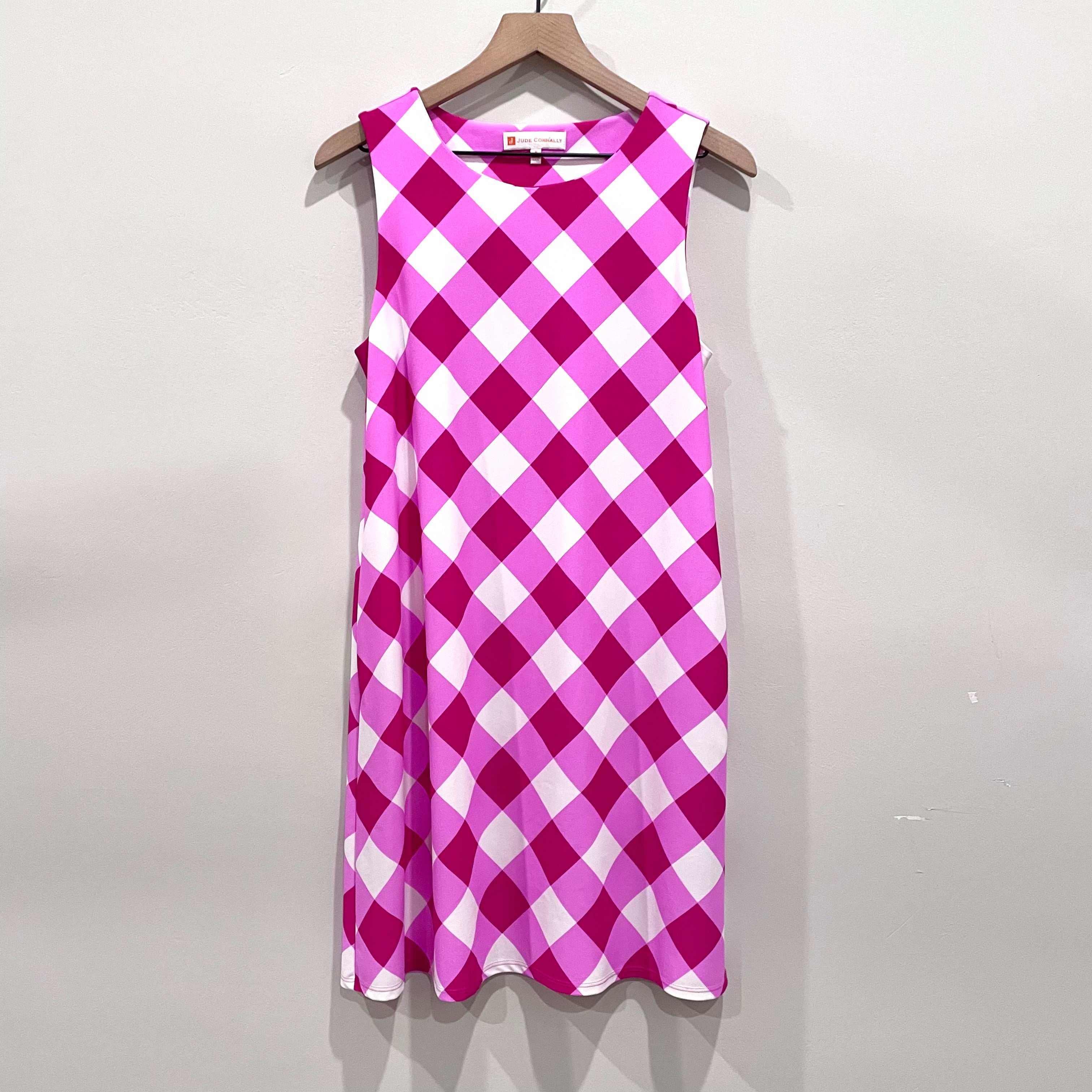 Plaid Sleeveless Stretch Dress