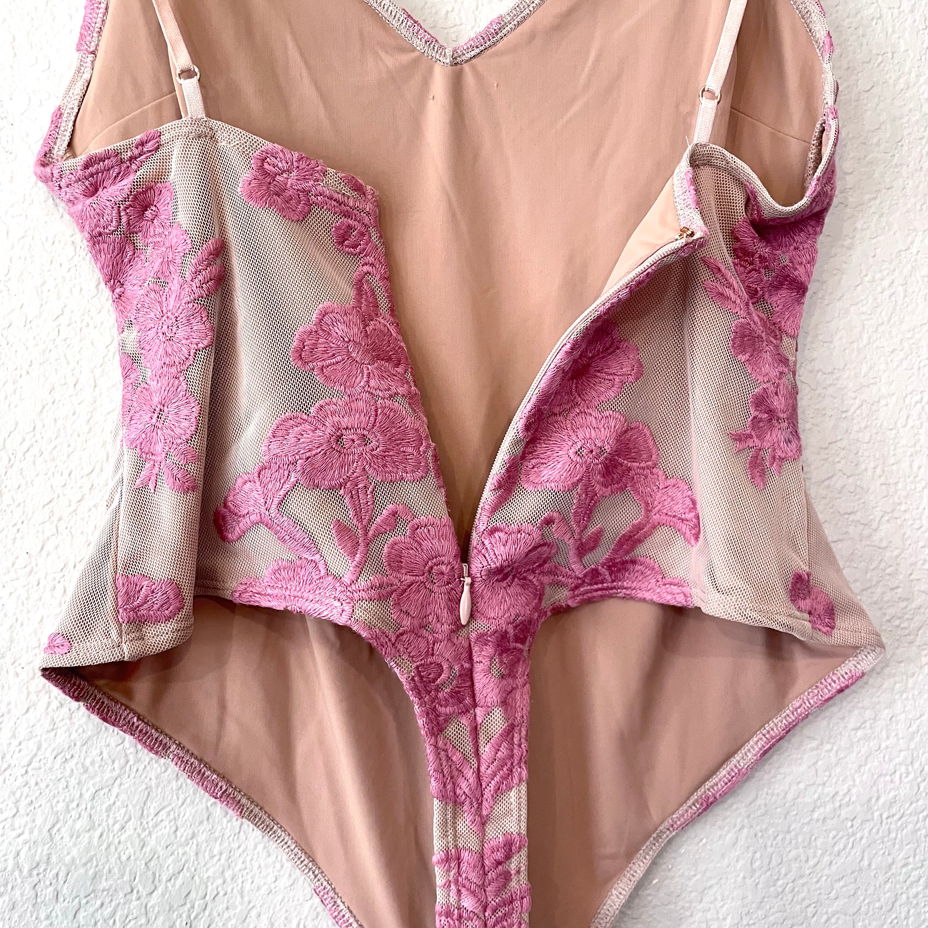 Floral Embroidered Bodysuit