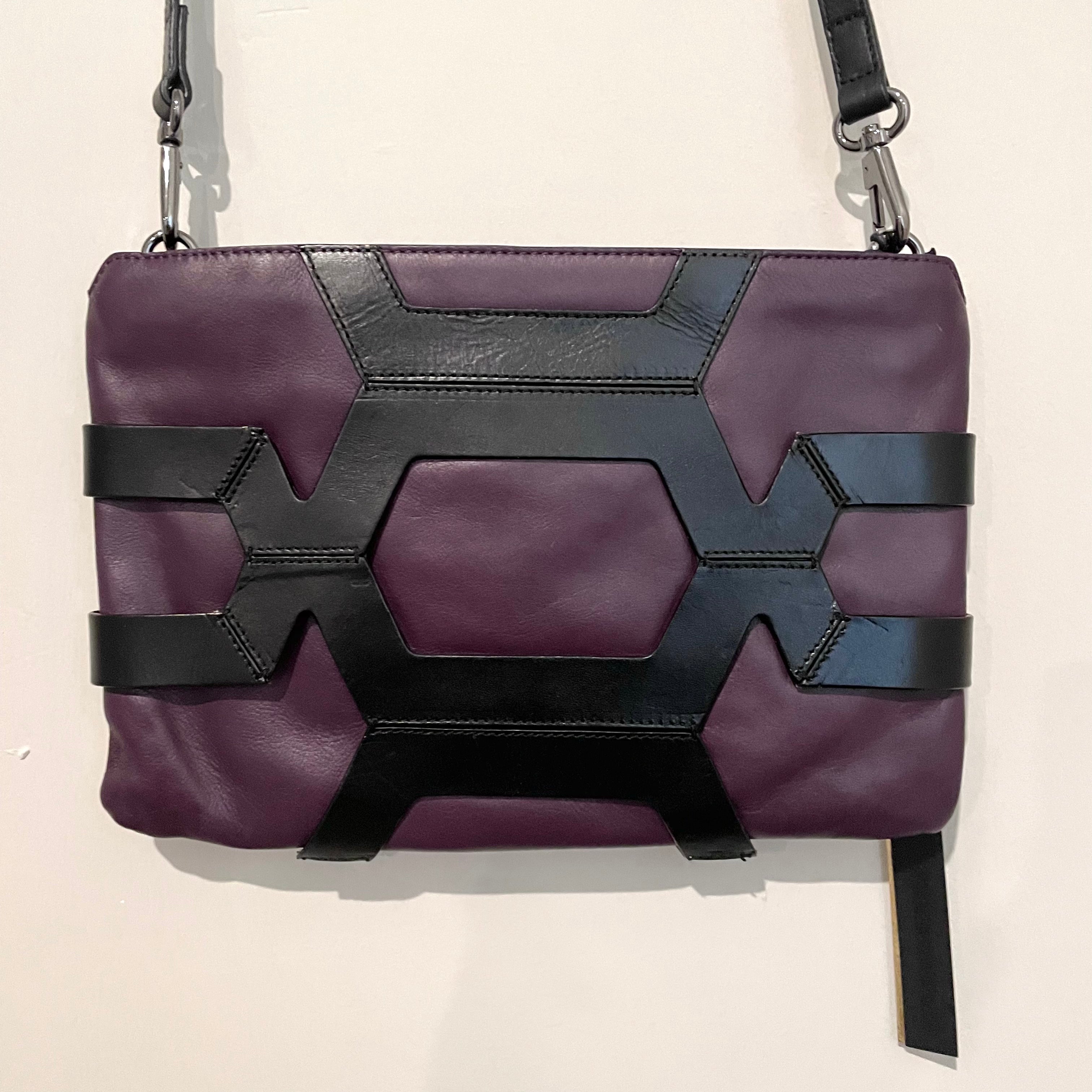 Cage Leather Crossbody Purse