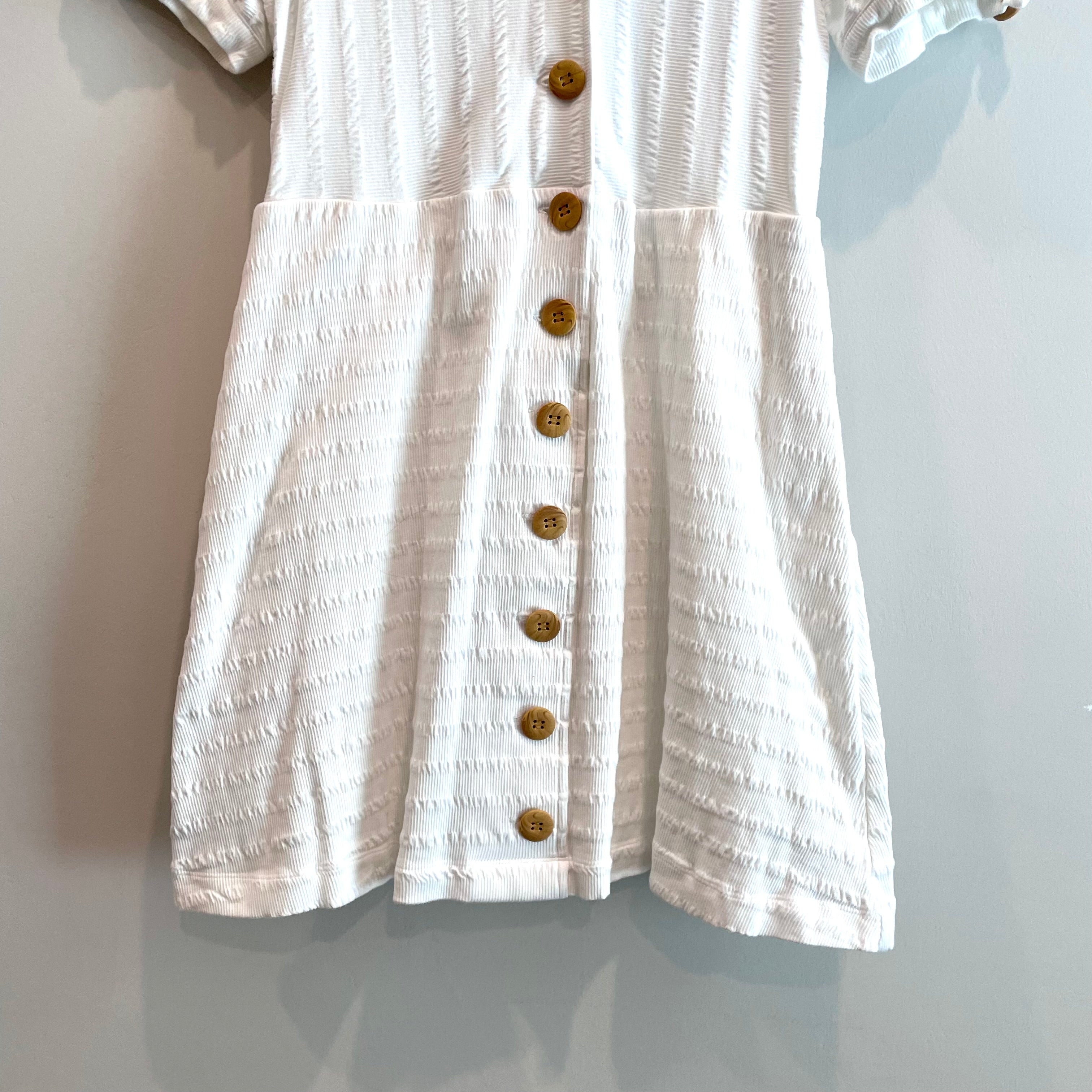 Button Front Short Sleeve Dress