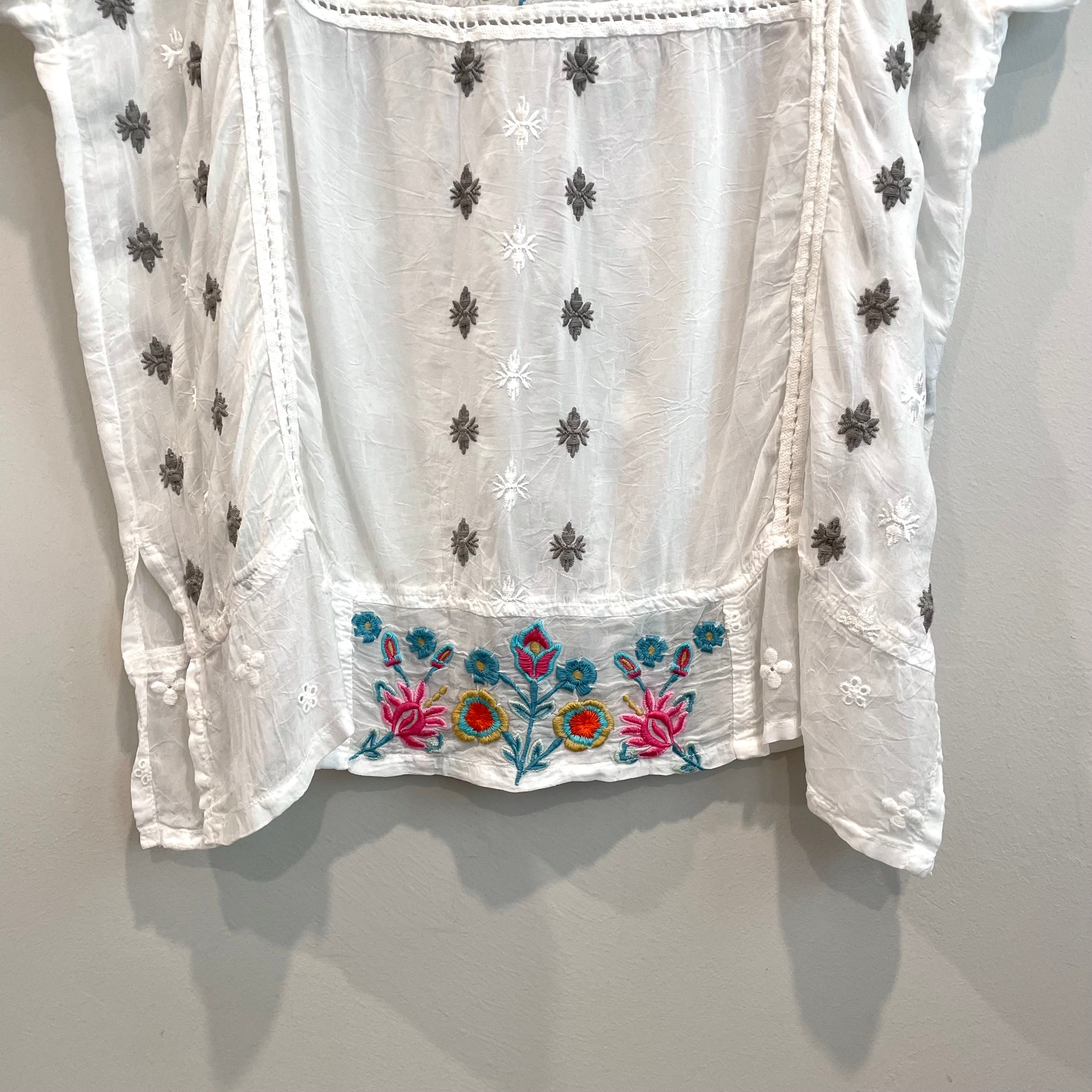 Floral Eyelet Embroidered Top