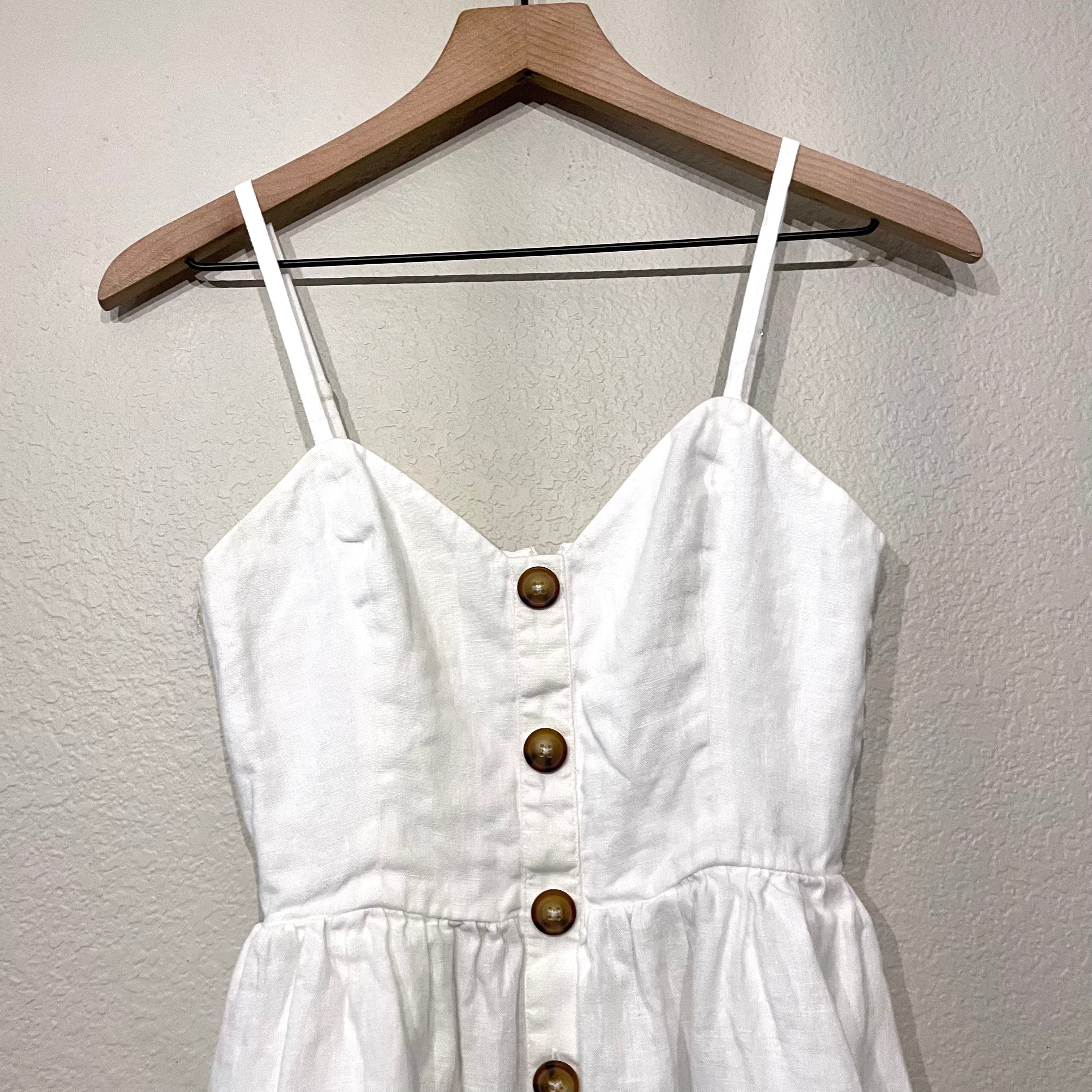 Linen Button Down Mini Dress