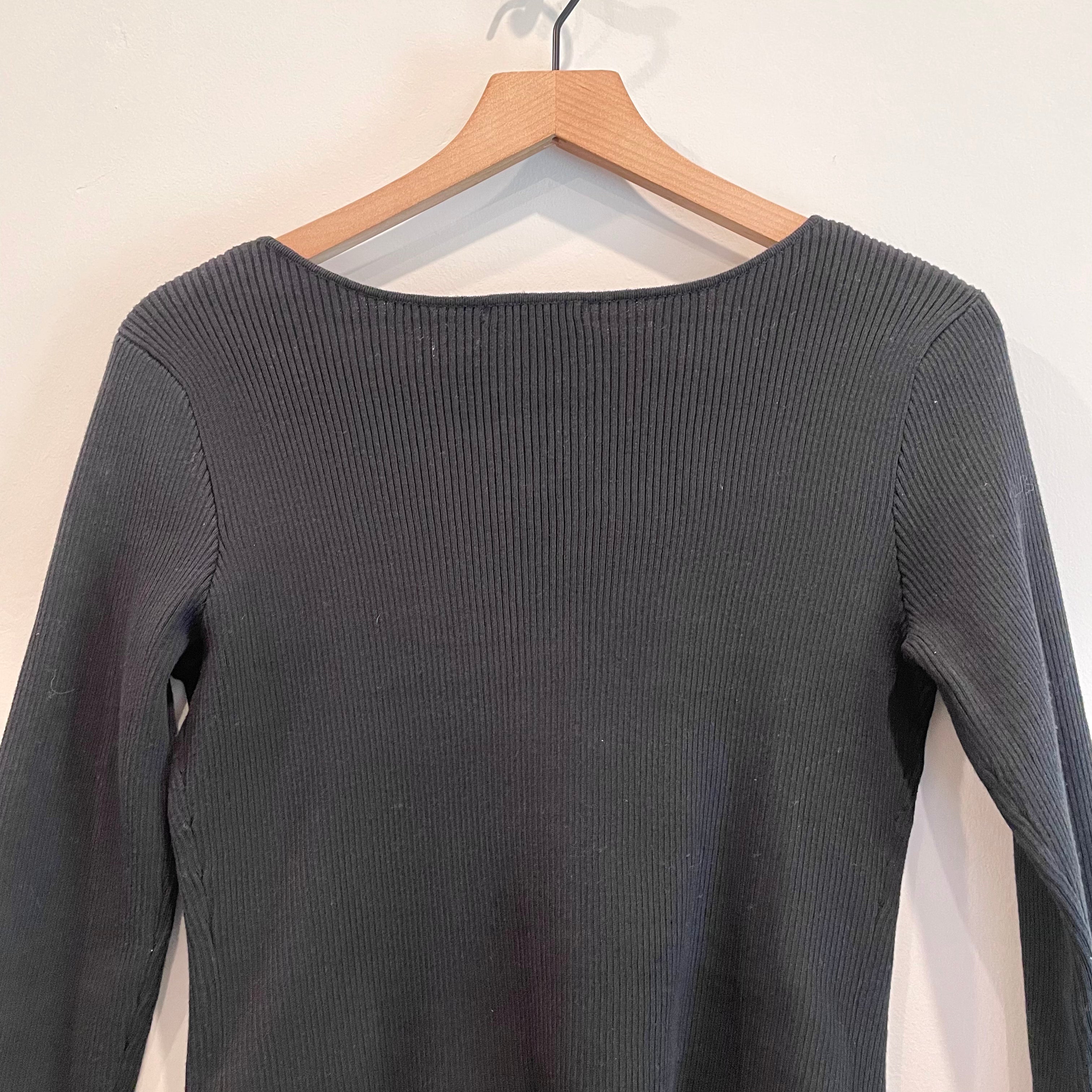 Hook Eye Ribbed Sweater