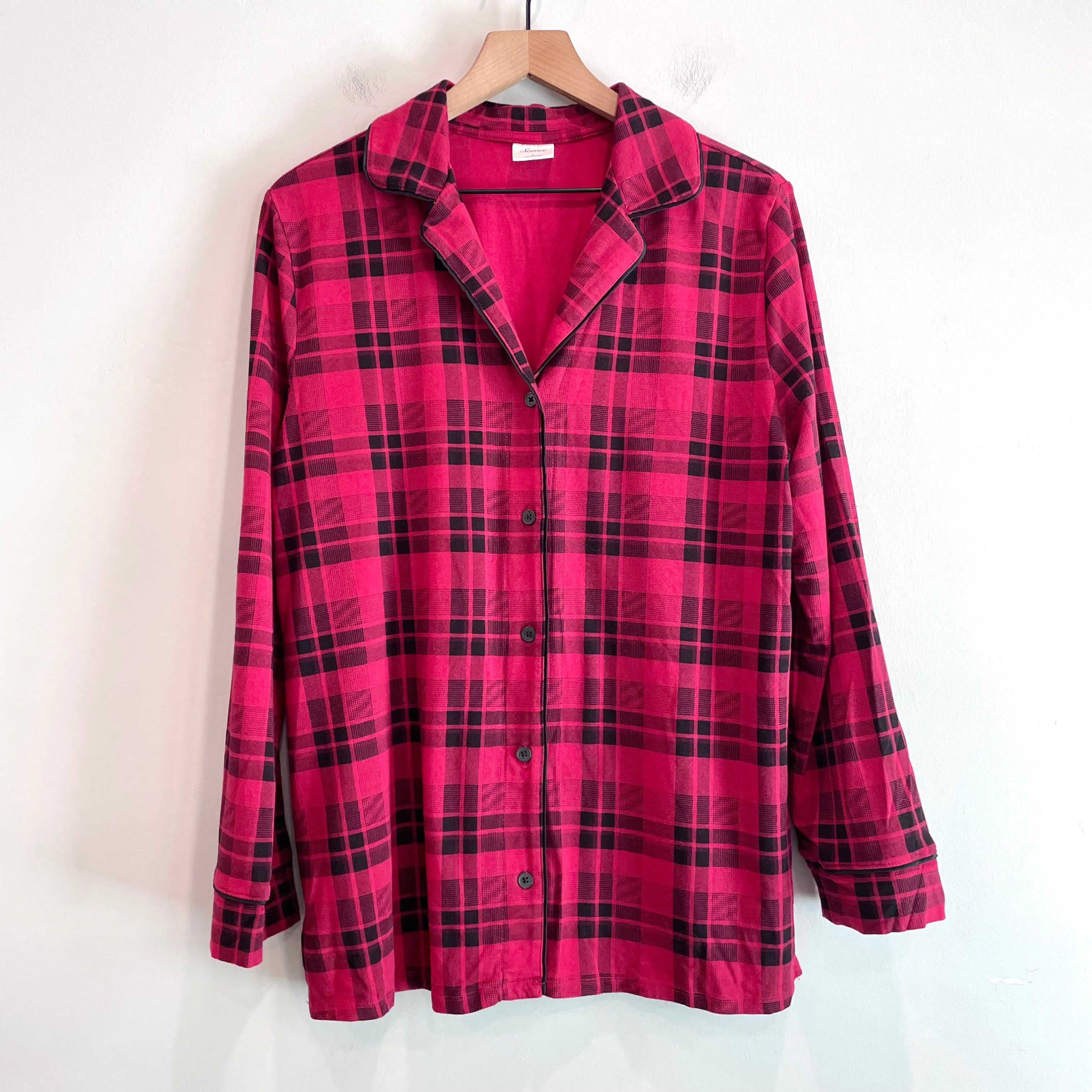 Plaid Button Down Sleep Shirt