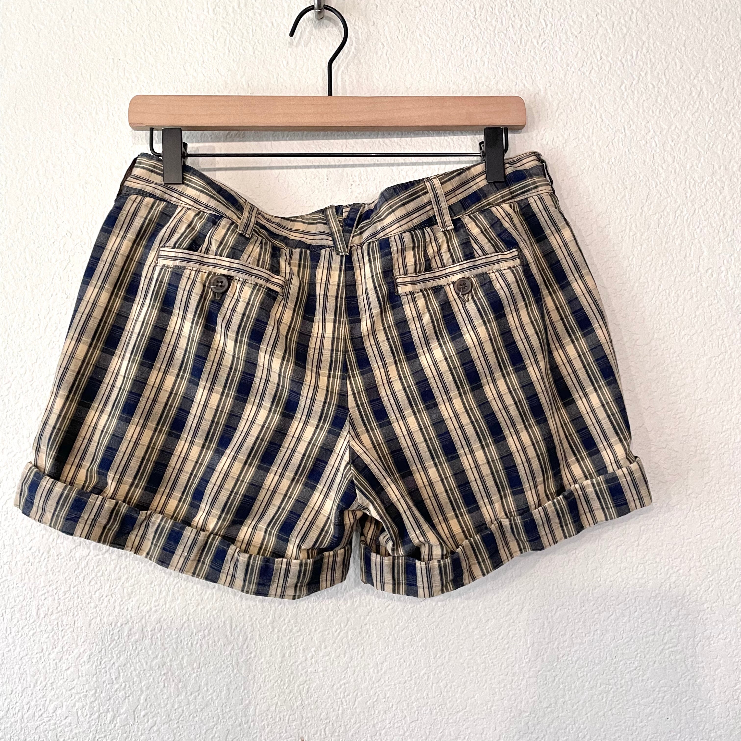 Plaid Cuff Shorts