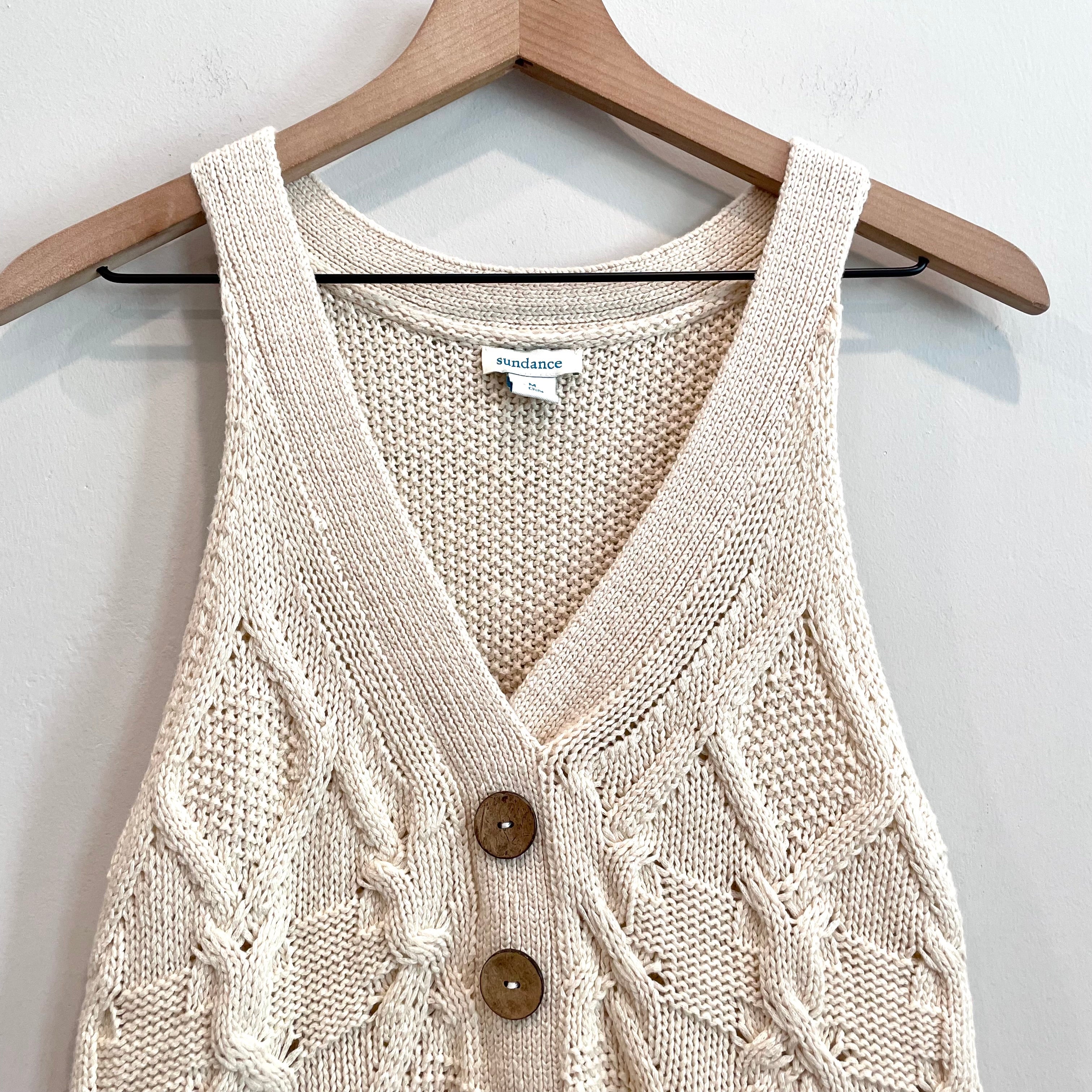 Sleeveless Cable Knit Sweater