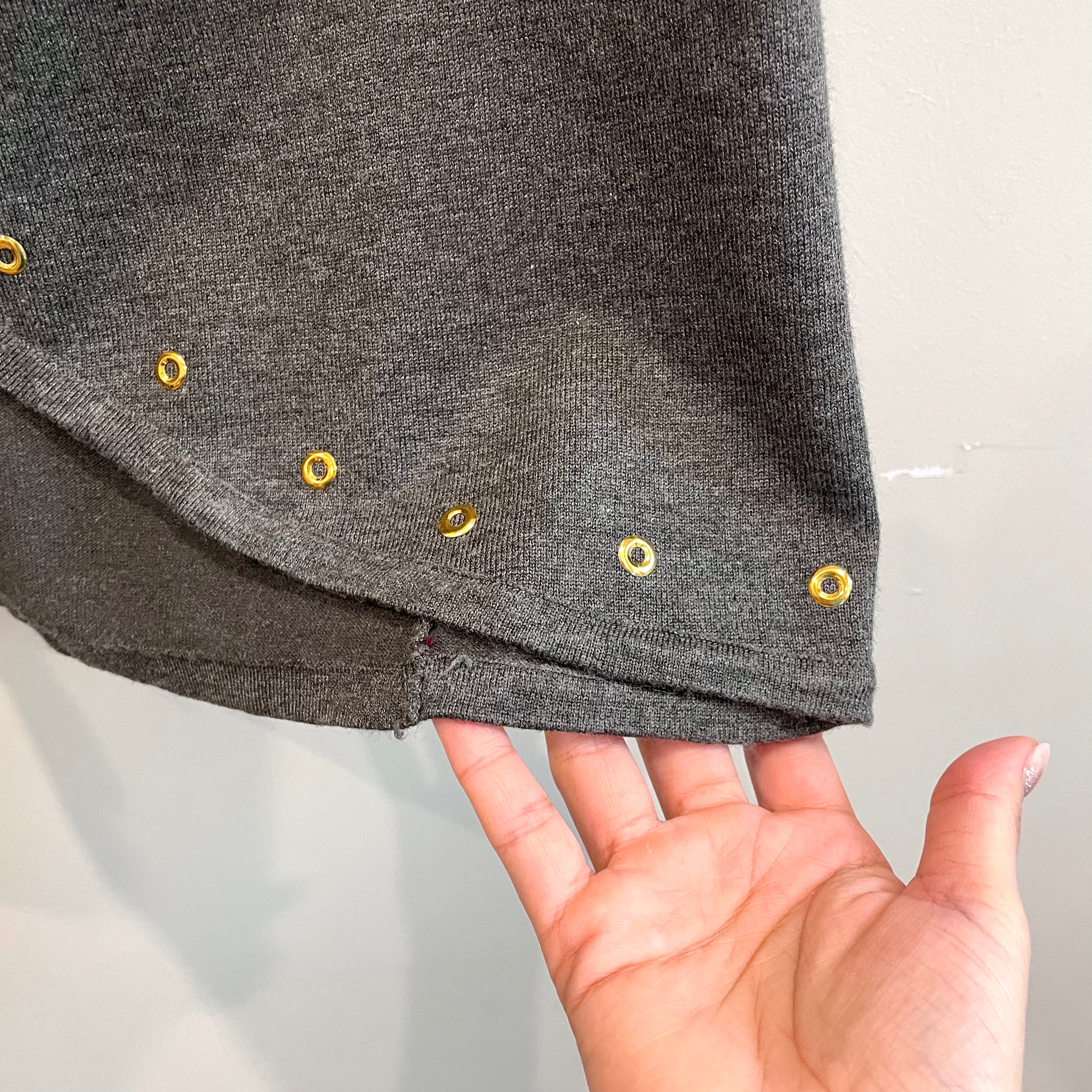 Gold Grommet Cardigan