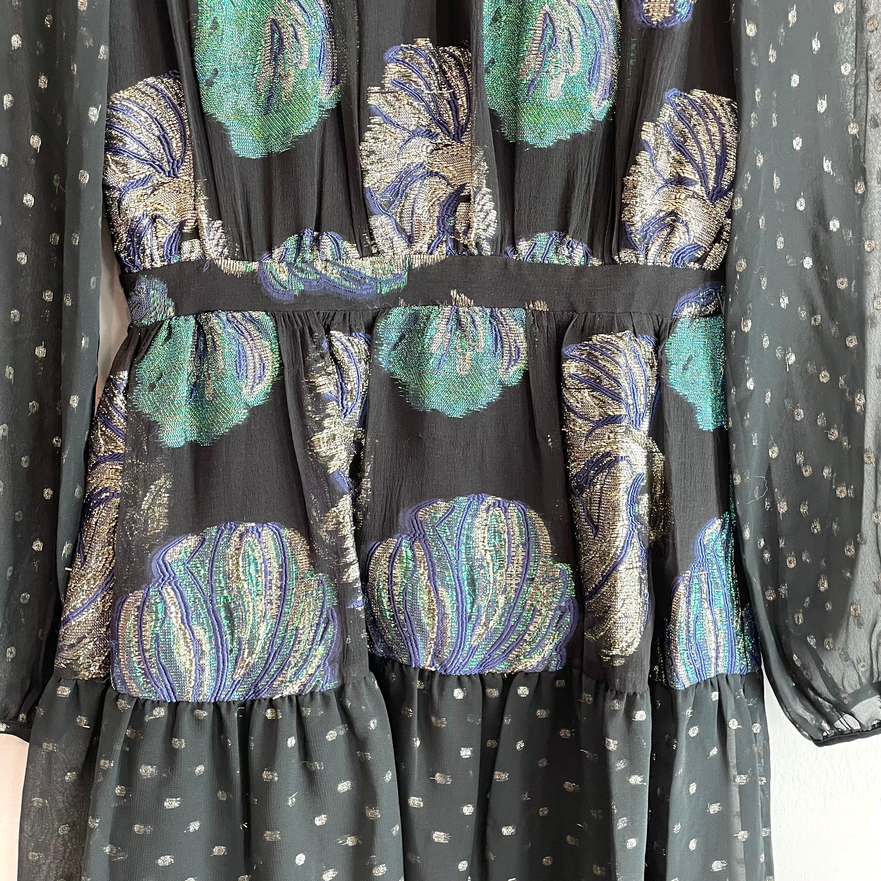 Metallic Fish Mixed Media Dress