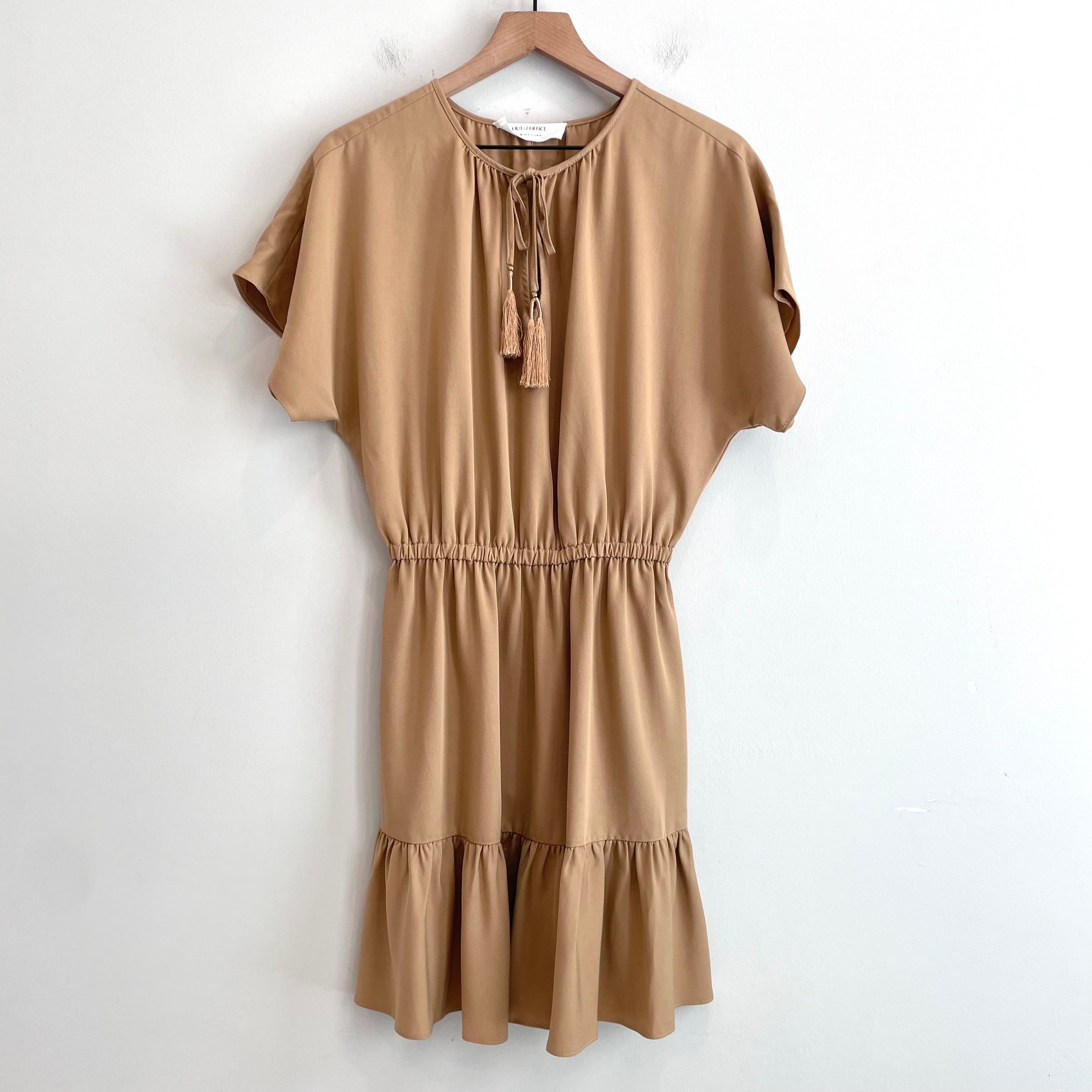 Tassel Short Dolman Sleeve Dress