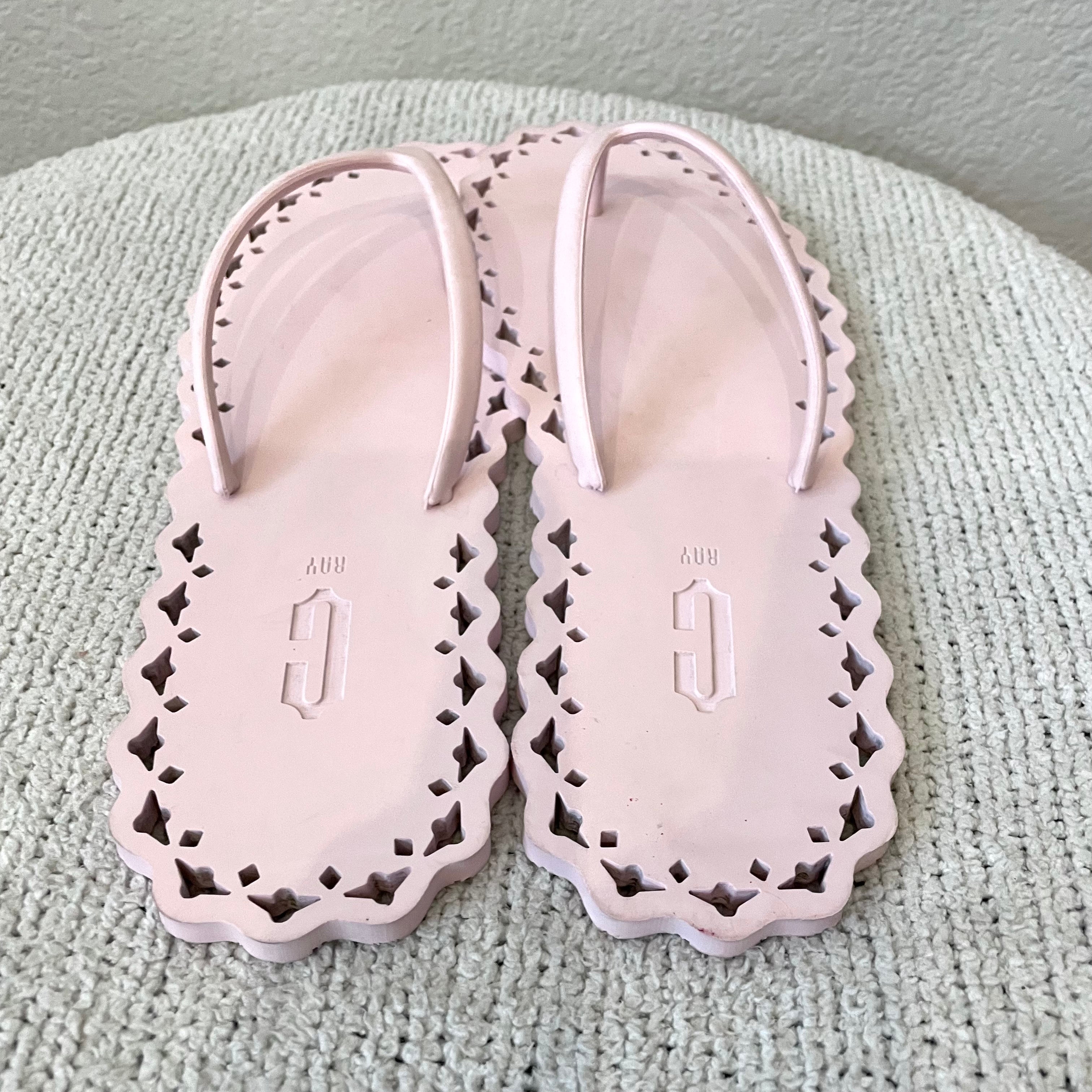 Scalloped Edge Flip Flops